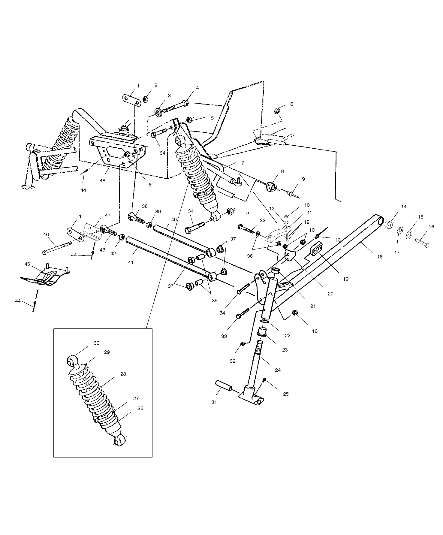 Xtra 10 crc front suspension swap wedge chassis Hardcore Sledder