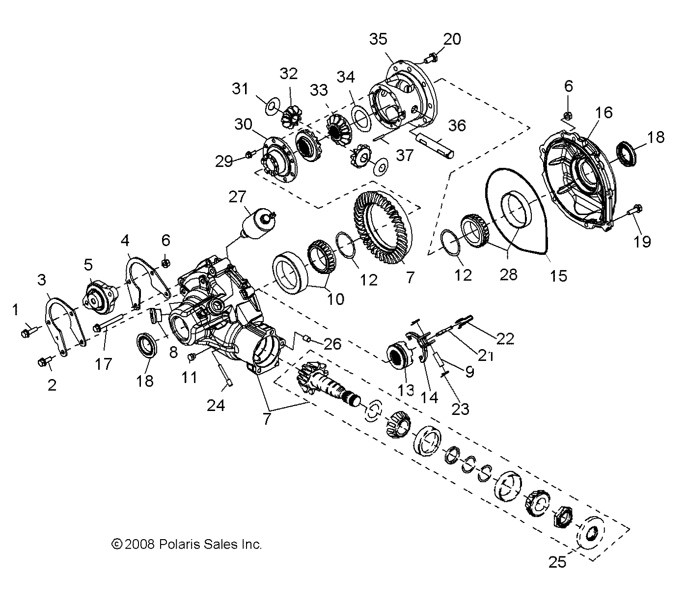 Polaris RZR Rear Differential Mount - Genuine OEM Part 1332450 For 2008-2014 Models