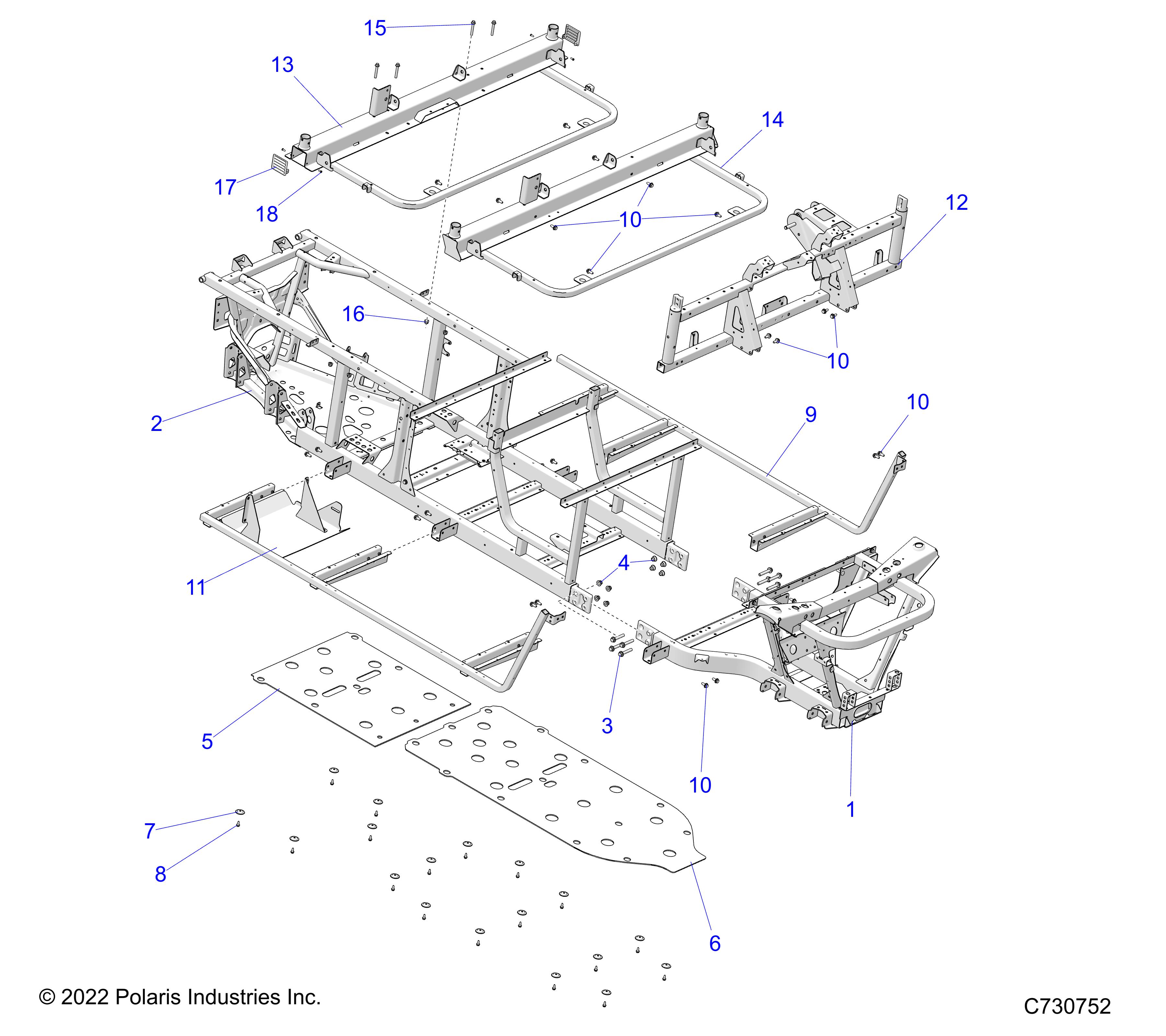 CHASSIS, FRAME - R23CDA57A1 (C730752)