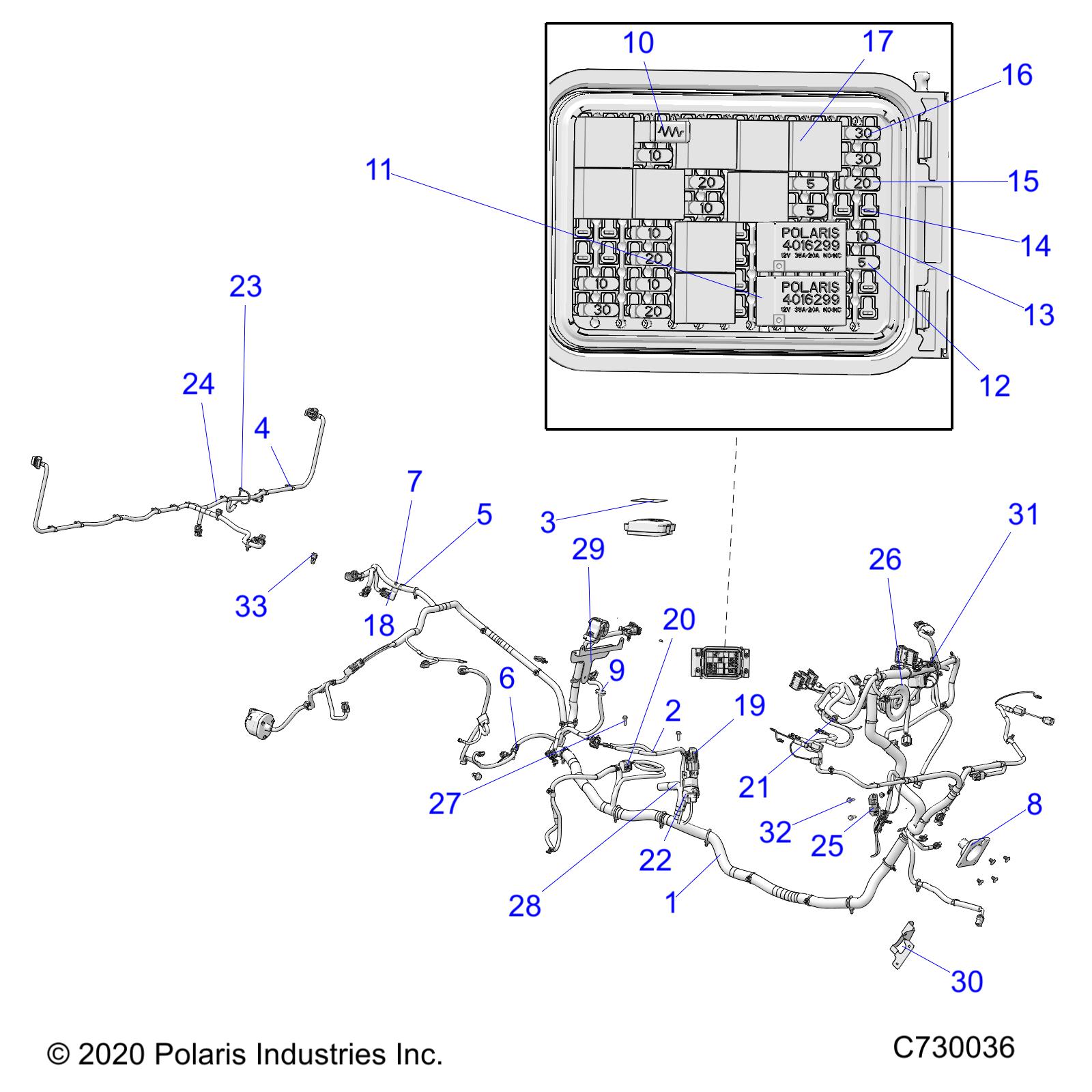 ELECTRICAL, WIRE HARNESS - R21RRED4FA/NA/SCA (C730036)