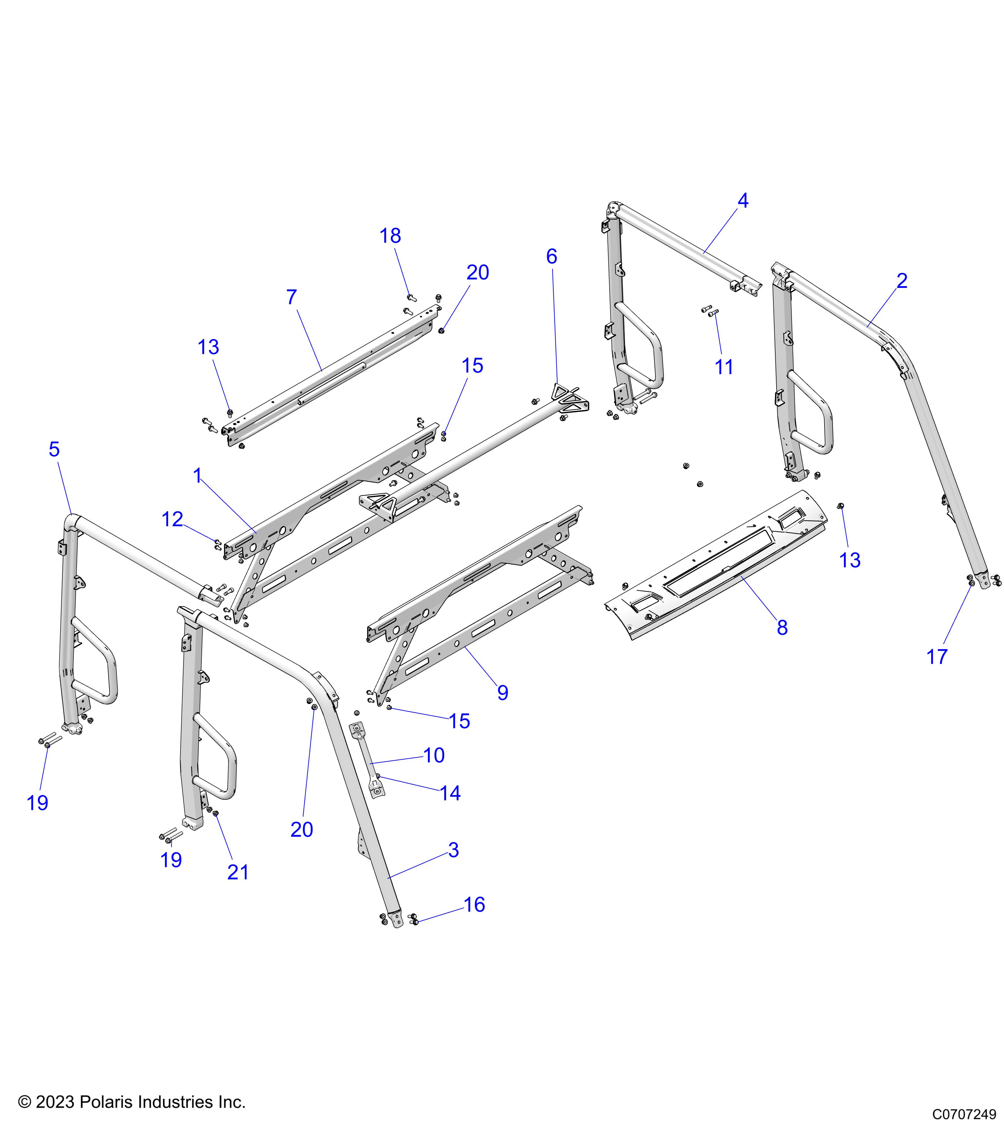 CHASSIS, CAB FRAME - D25M4A57B4/G57B4/U57B4/W57B4 (C0707249)