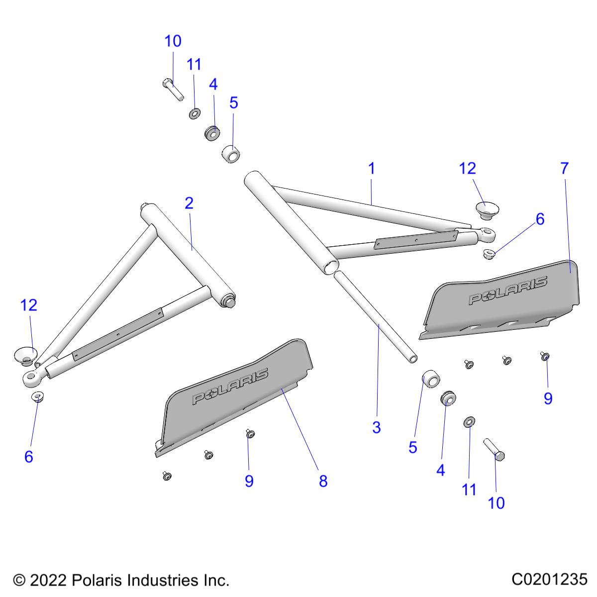 SUSPENSION, A-ARM and STRUT MOUNTING - A23SWE57F1/S57C1/C2 (C0201235)