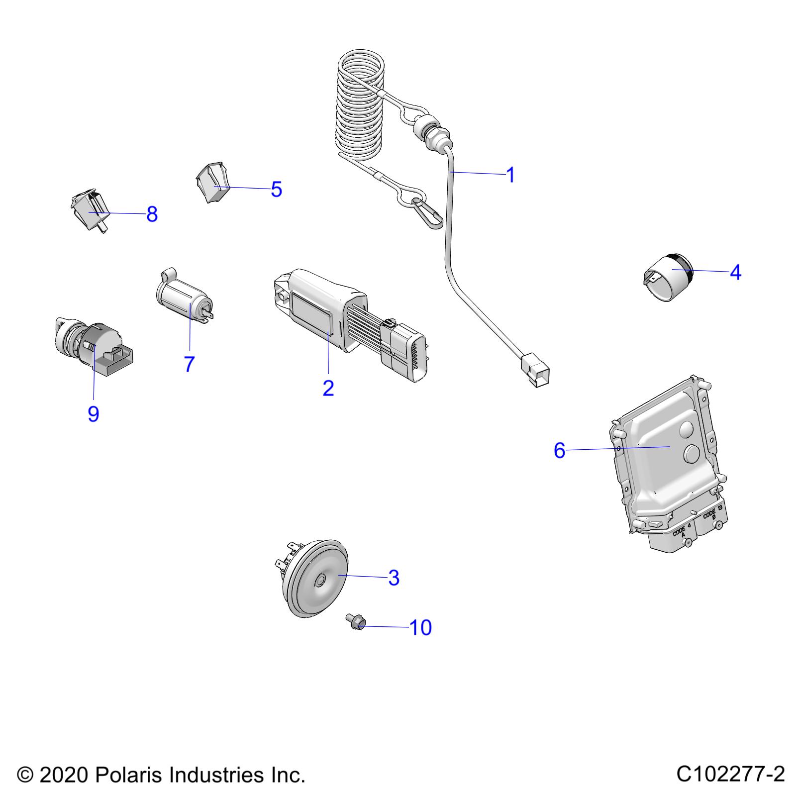 ELECTRICAL, SWITCHES, HORN and ECU - A21SYE95KD (C102277-2)