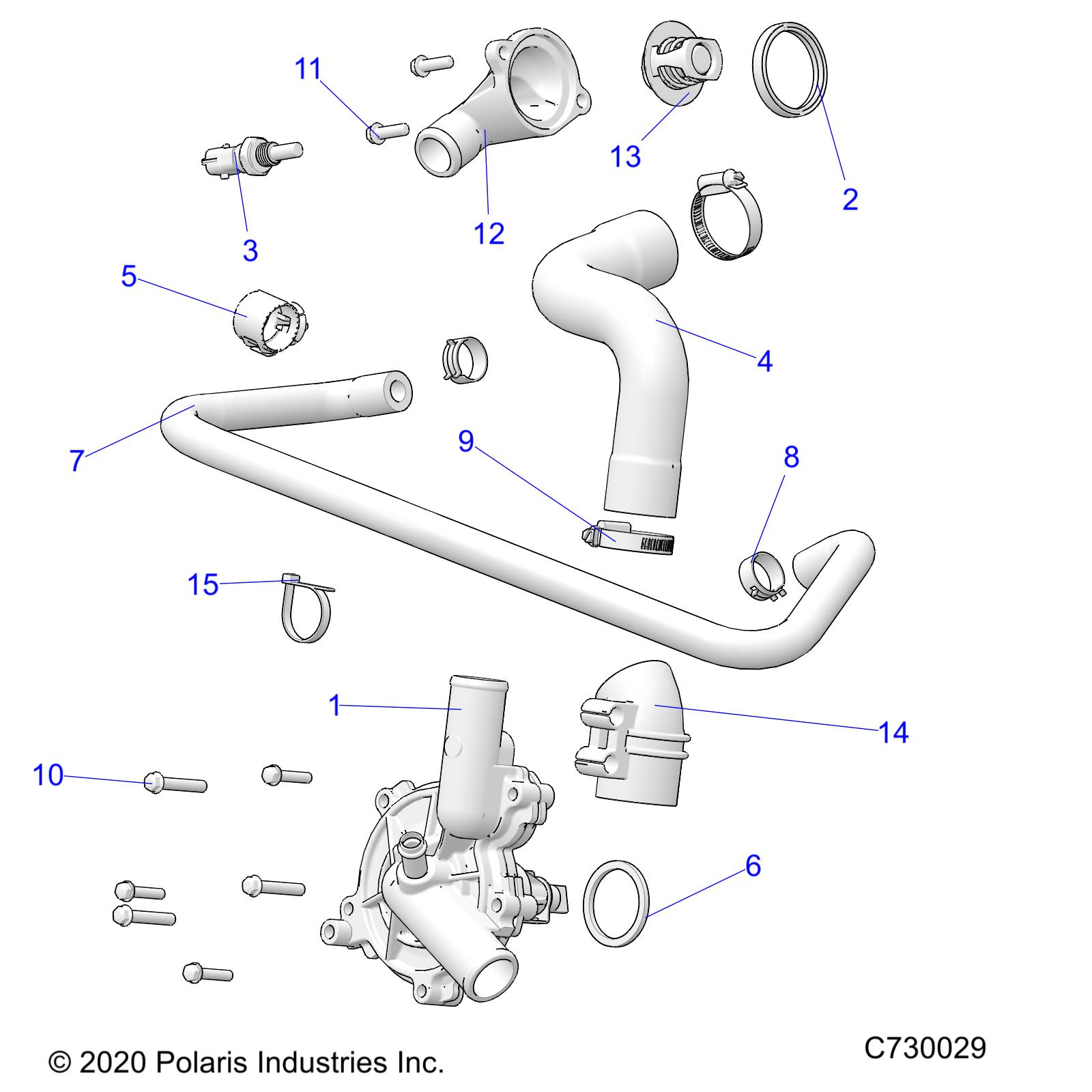 ENGINE, WATERPUMP AND BYPASS - R21RSYZ99A9/AC/AP/AW/B9/BC/BP/BW (C700459)