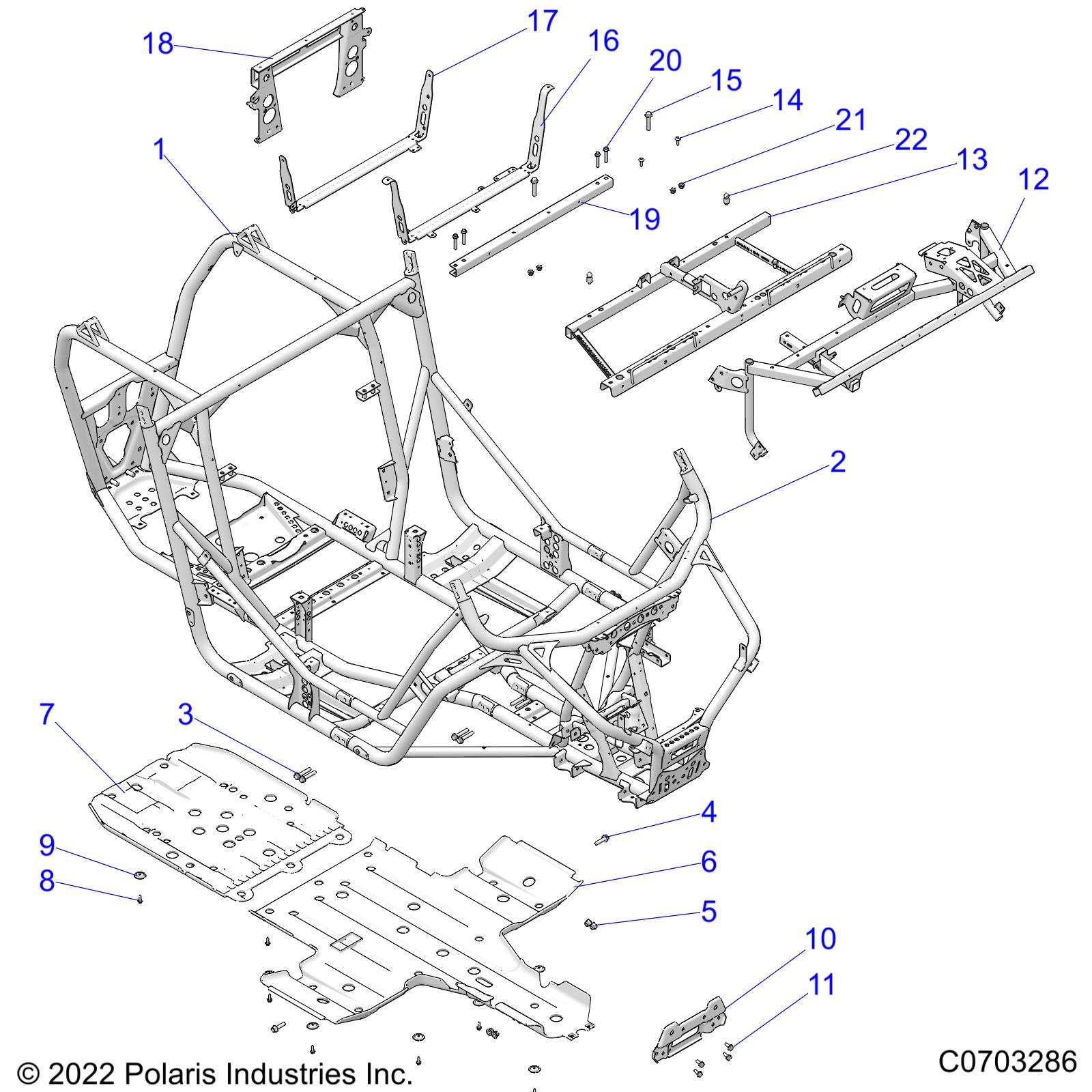 CHASSIS, MAIN FRAME AND SKID PLATES -Z22NAS99CK/FK (C0703286)