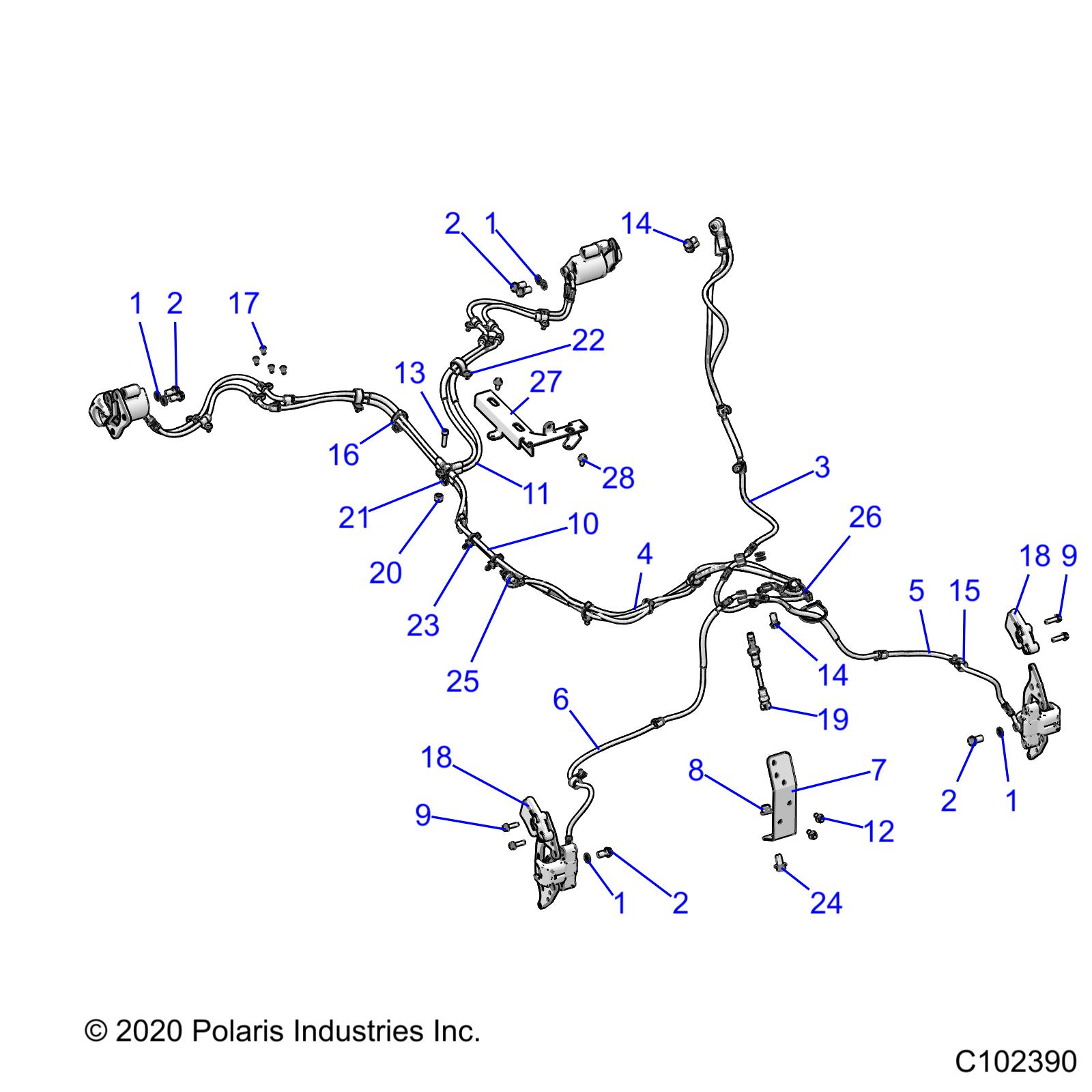 BRAKES, BRAKE LINES - A22SGE95KN (C102390)