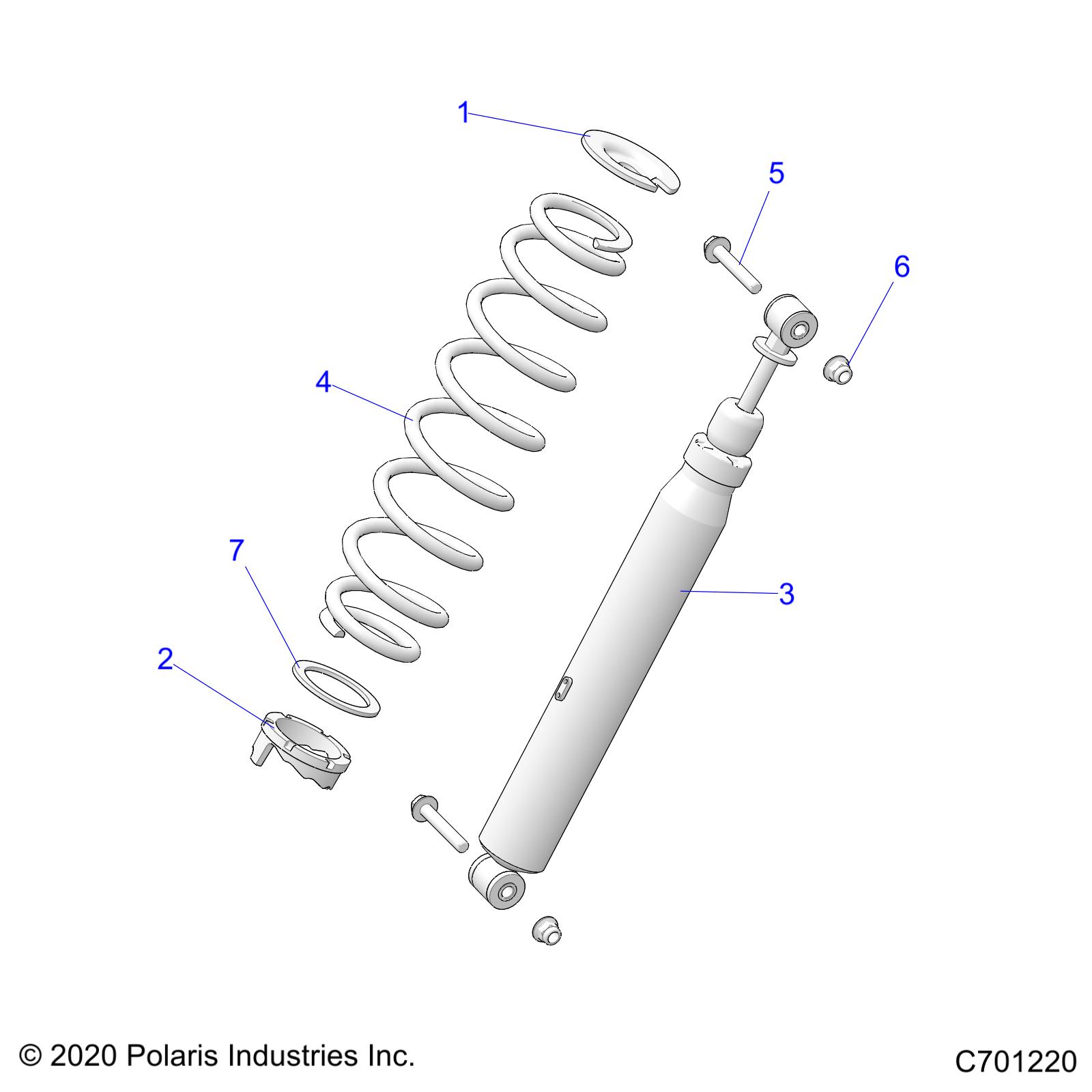 SUSPENSION, REAR SHOCK - D25P4ED4D4 (C701220)