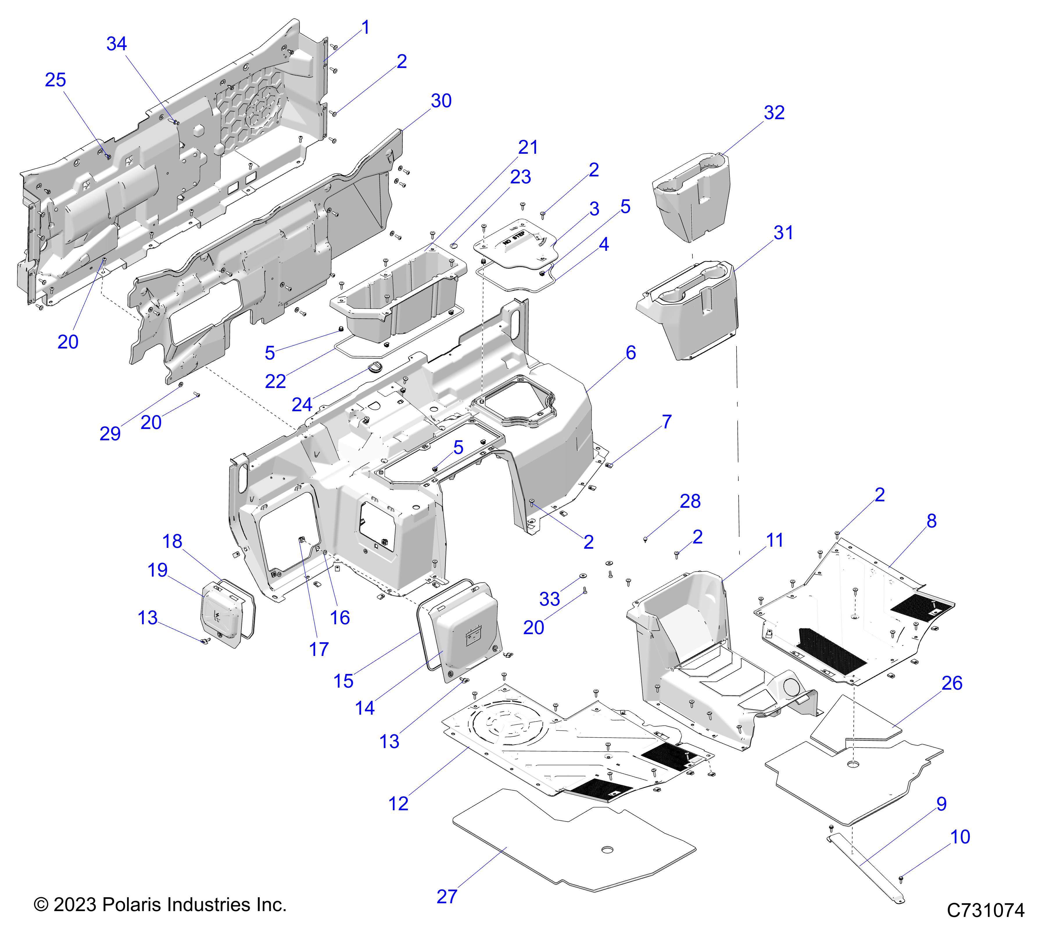 BODY, FLOOR AND REAR CLOSEOFF - R24XAL1RAH/BH/AS/BS (C731074)