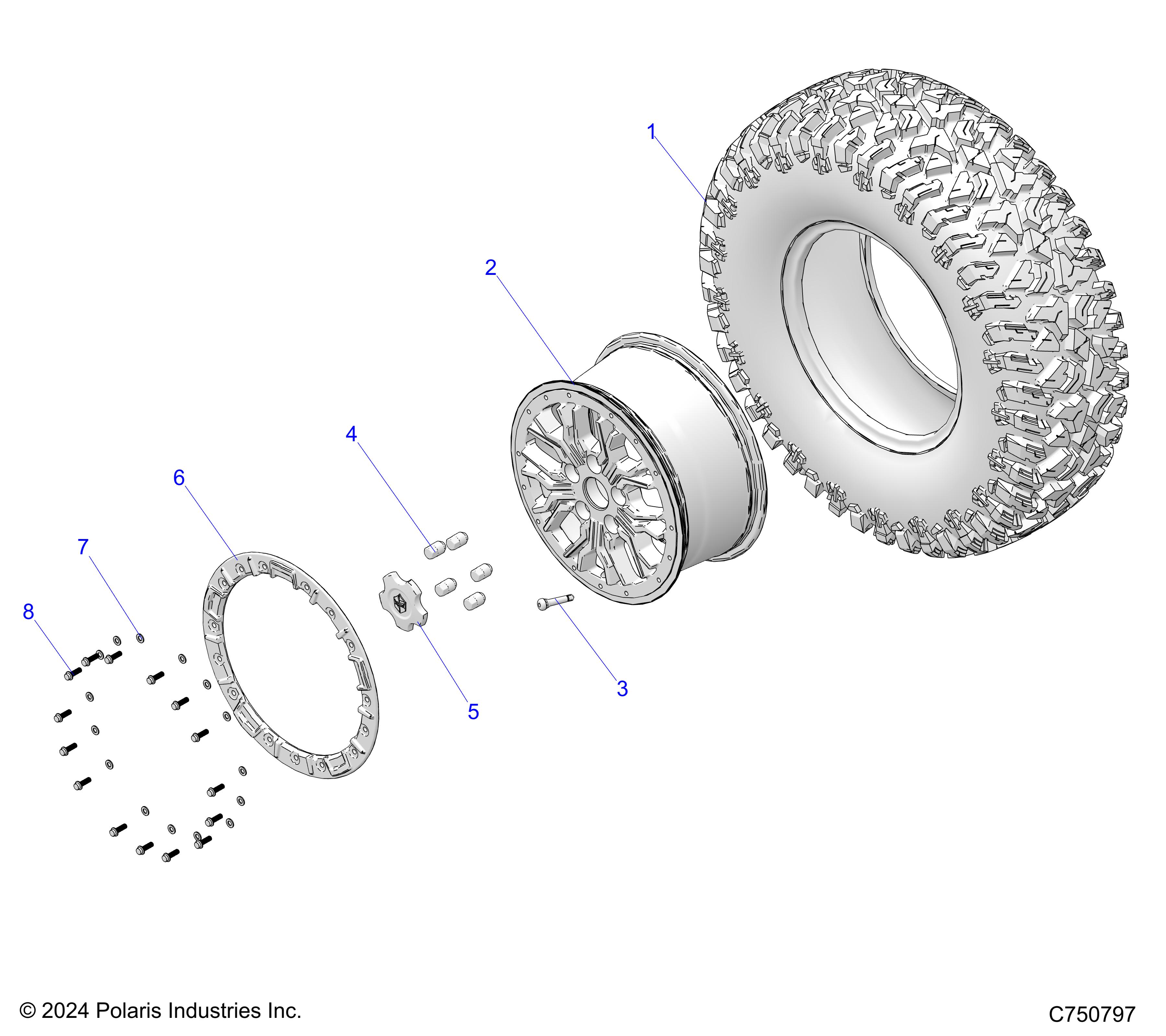 WHEELS, FRONT/REAR - Z25RPP2KAE/BE (C750797)