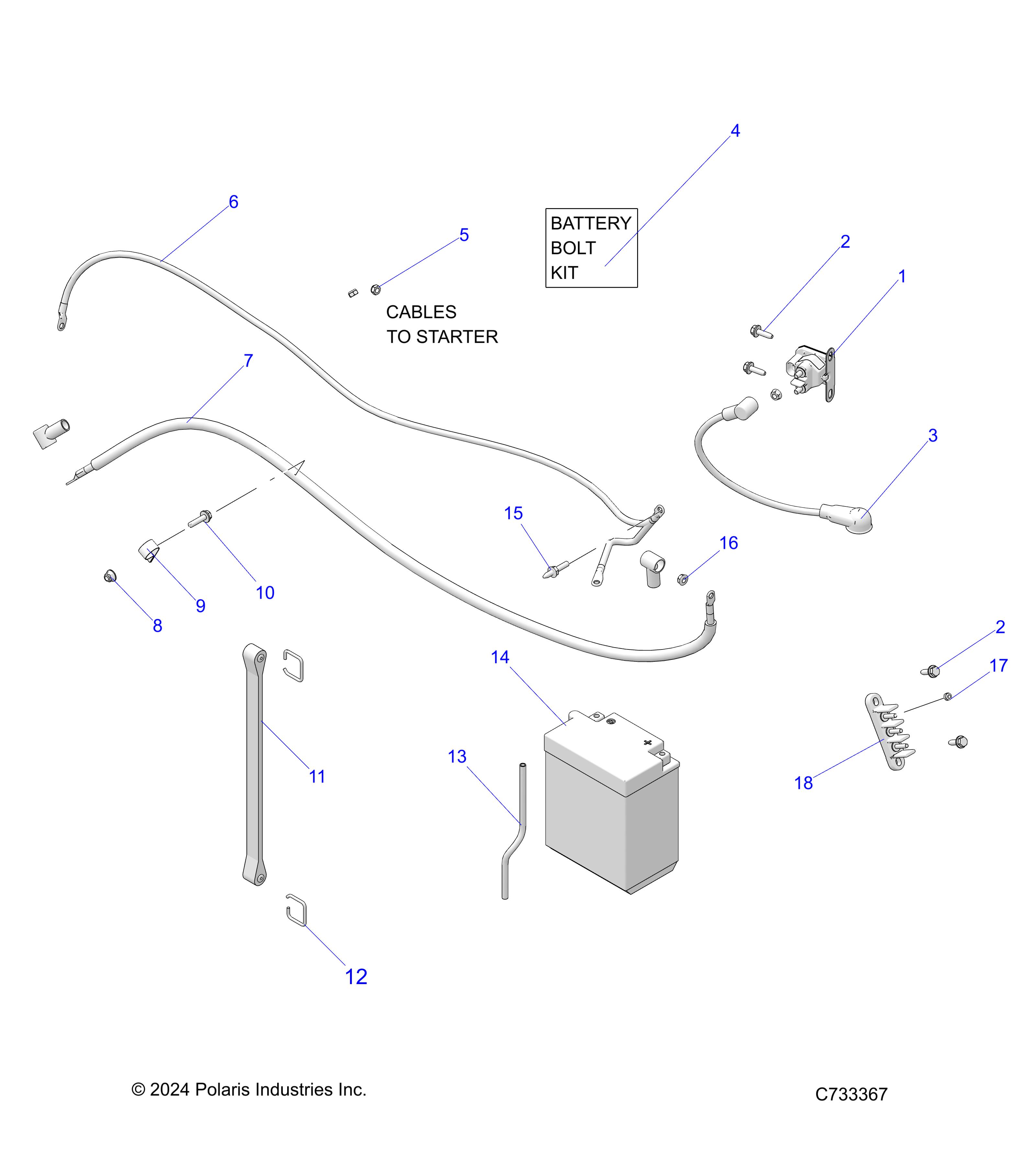 ELECTRICAL, BATTERY - R25CDA57A1 (C733367)