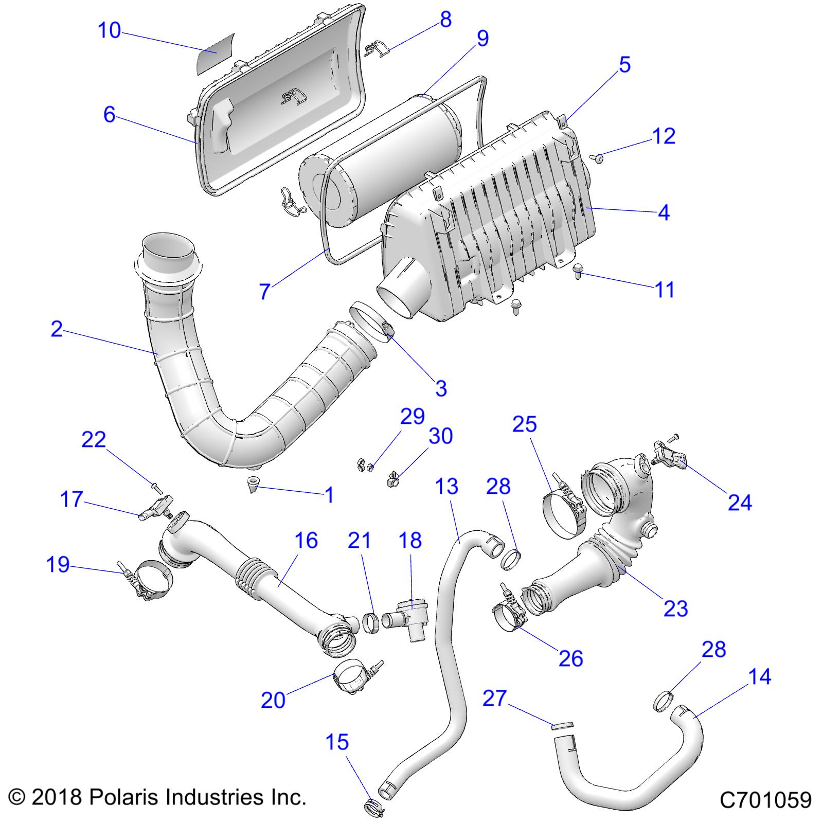 ENGINE, AIR INTAKE SYSTEM - Z21PAE92AE/AN/BE/BN/L92AL/AT/BL/BT (C701059)