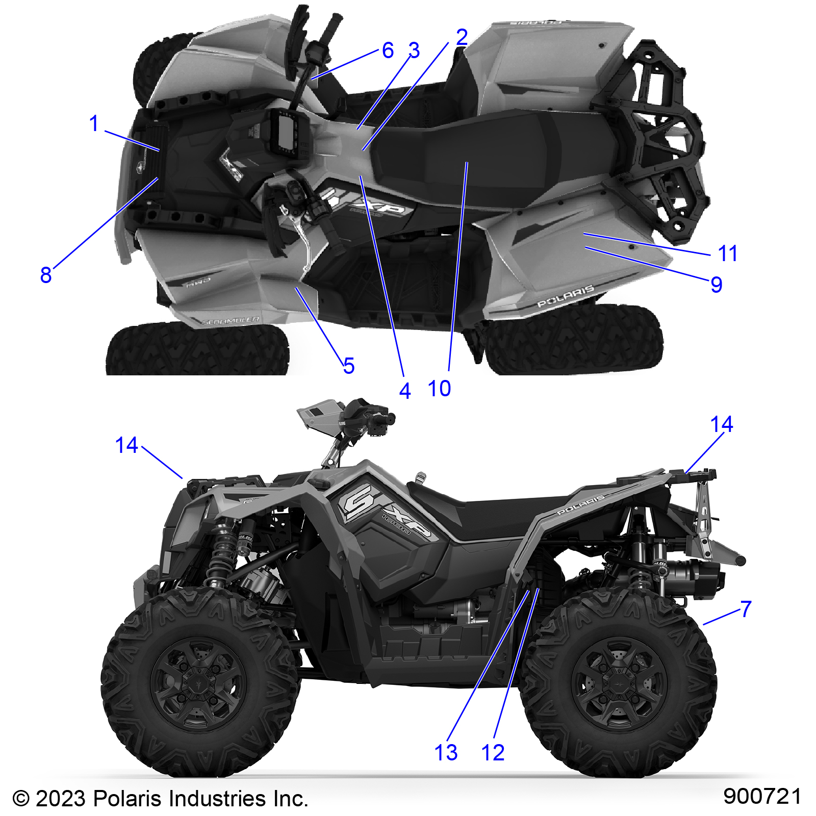 BODY, DECALS, STANDARD - A24SGE95AT (900721-01)