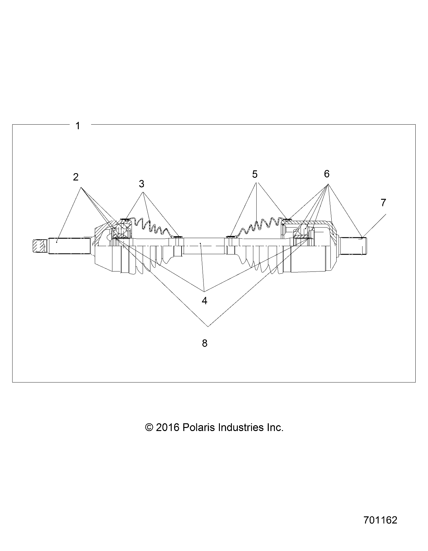 DRIVE TRAIN, FRONT DRIVE SHAFT - R23MAA57P1/SPK (701162)