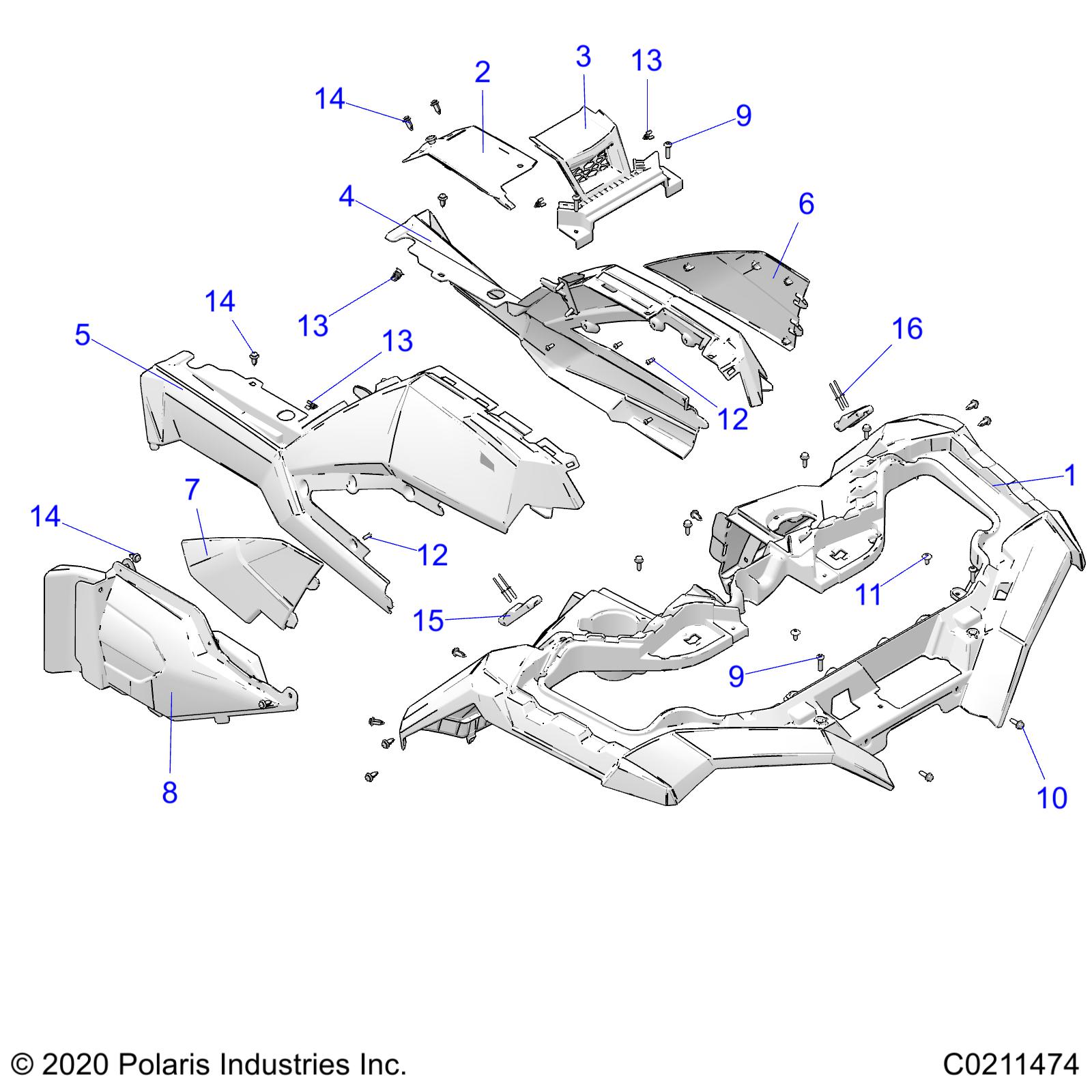 BODY, FRONT CAB and SIDE PANELS - A21SXE95PG (C0211474)