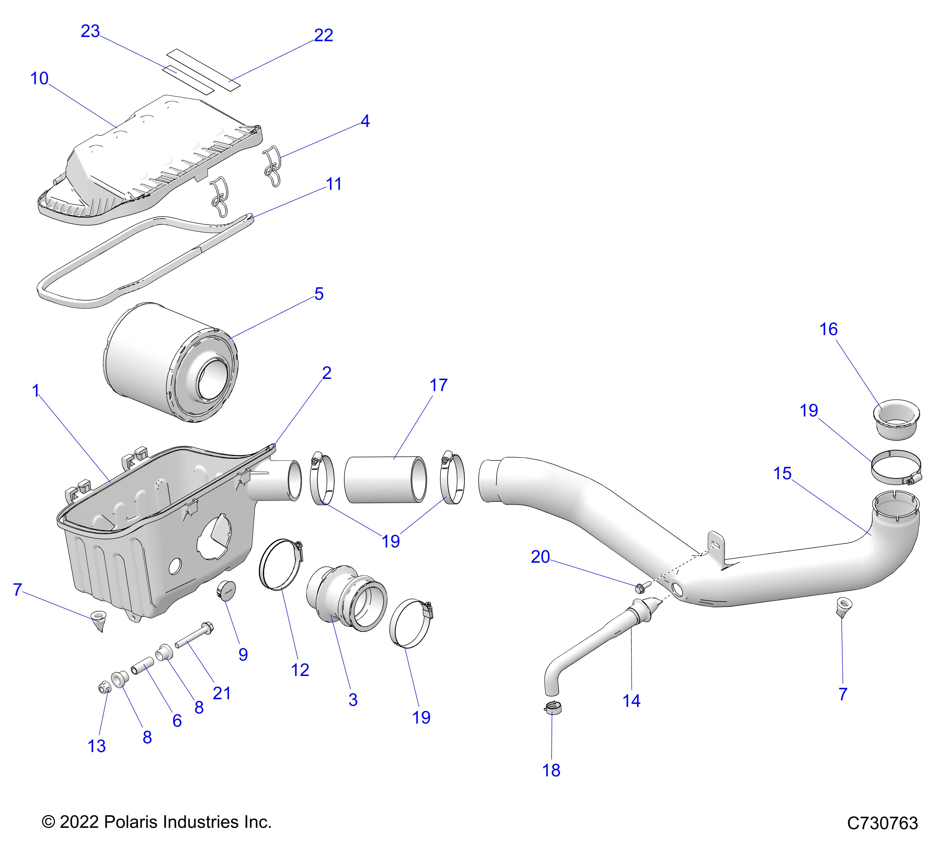 ENGINE, AIR INTAKE SYSTEM - R25CDA57A1 (C730763)