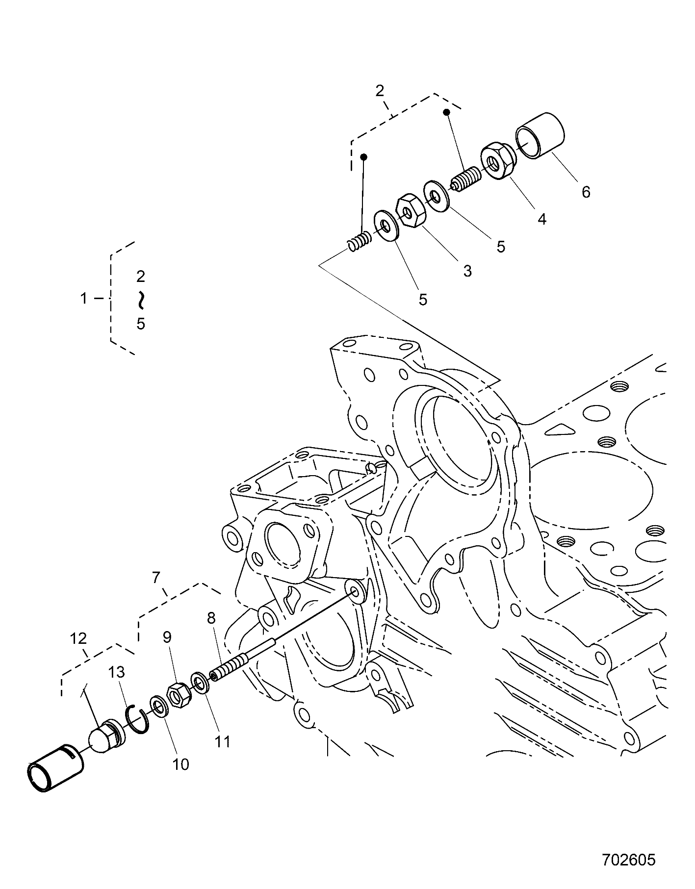 ENGINE, IDLE APPARATUS - D25P2AD4B4/GD/UD/WD4B4 (702605)