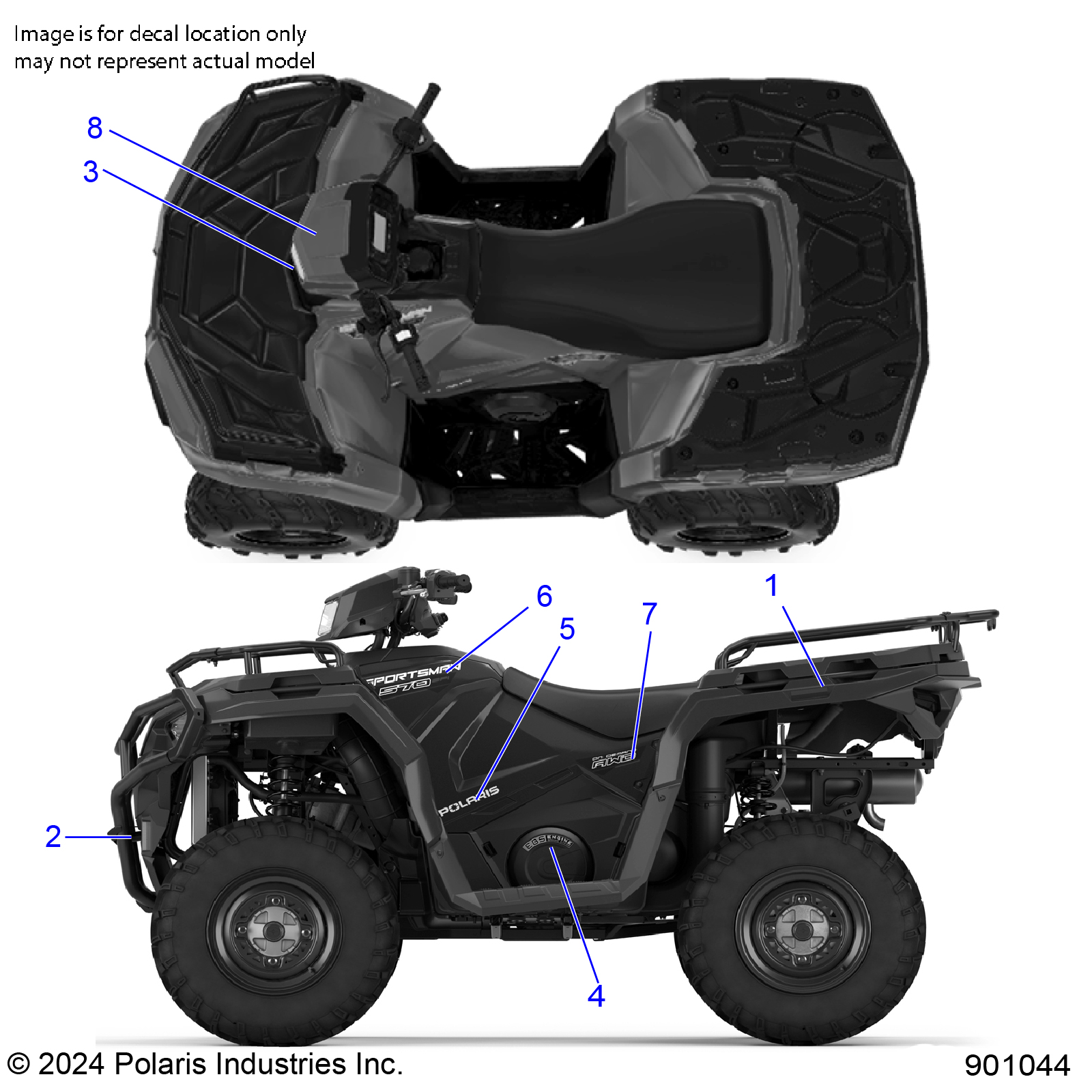 BODY, DECALS, GRAPHIC - A25SEE57A1/A3/A6/A9/B1/B3/B6/B9 (901044)