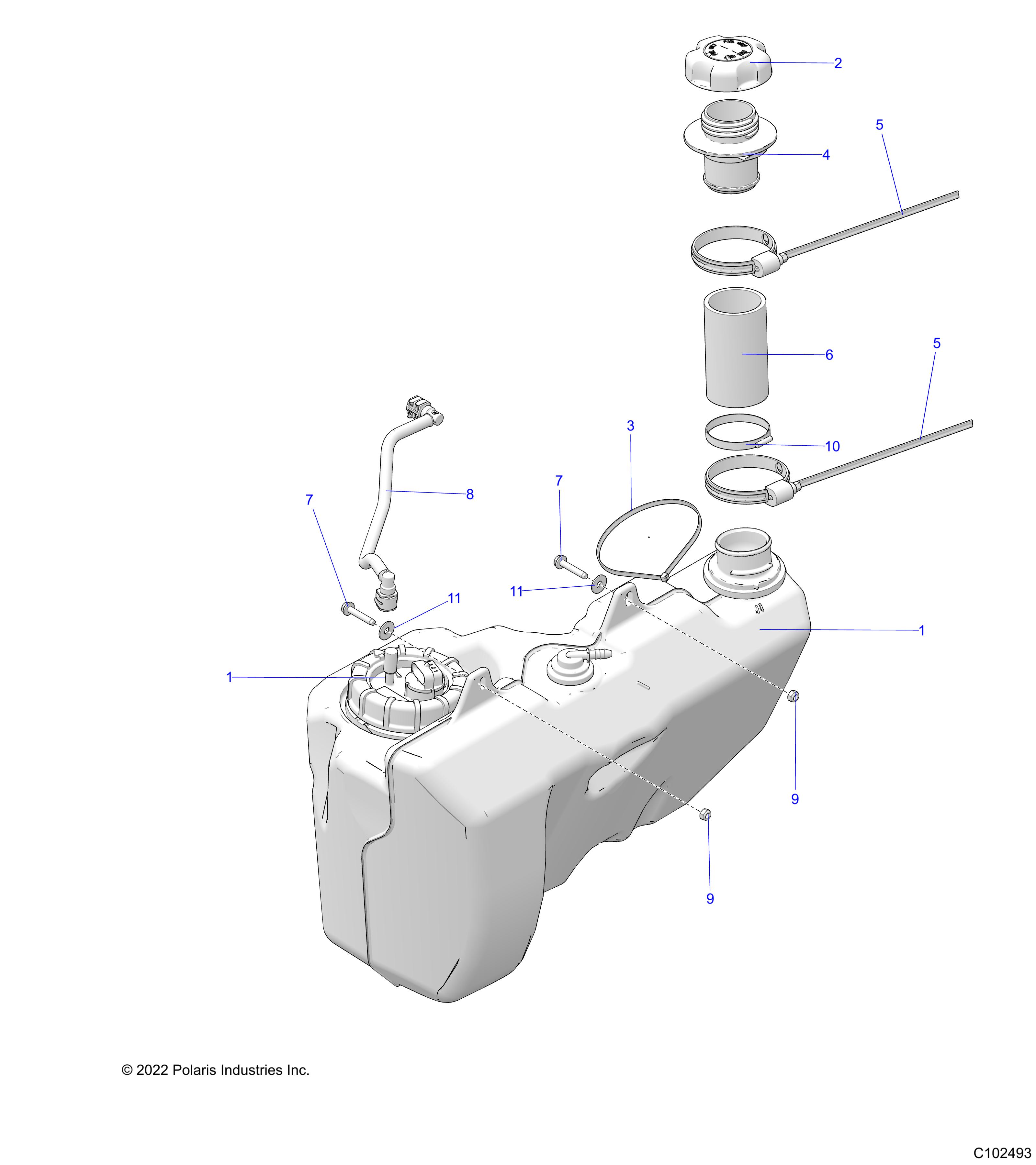 BODY, FUEL TANK - A21SGE95AK (C102493)