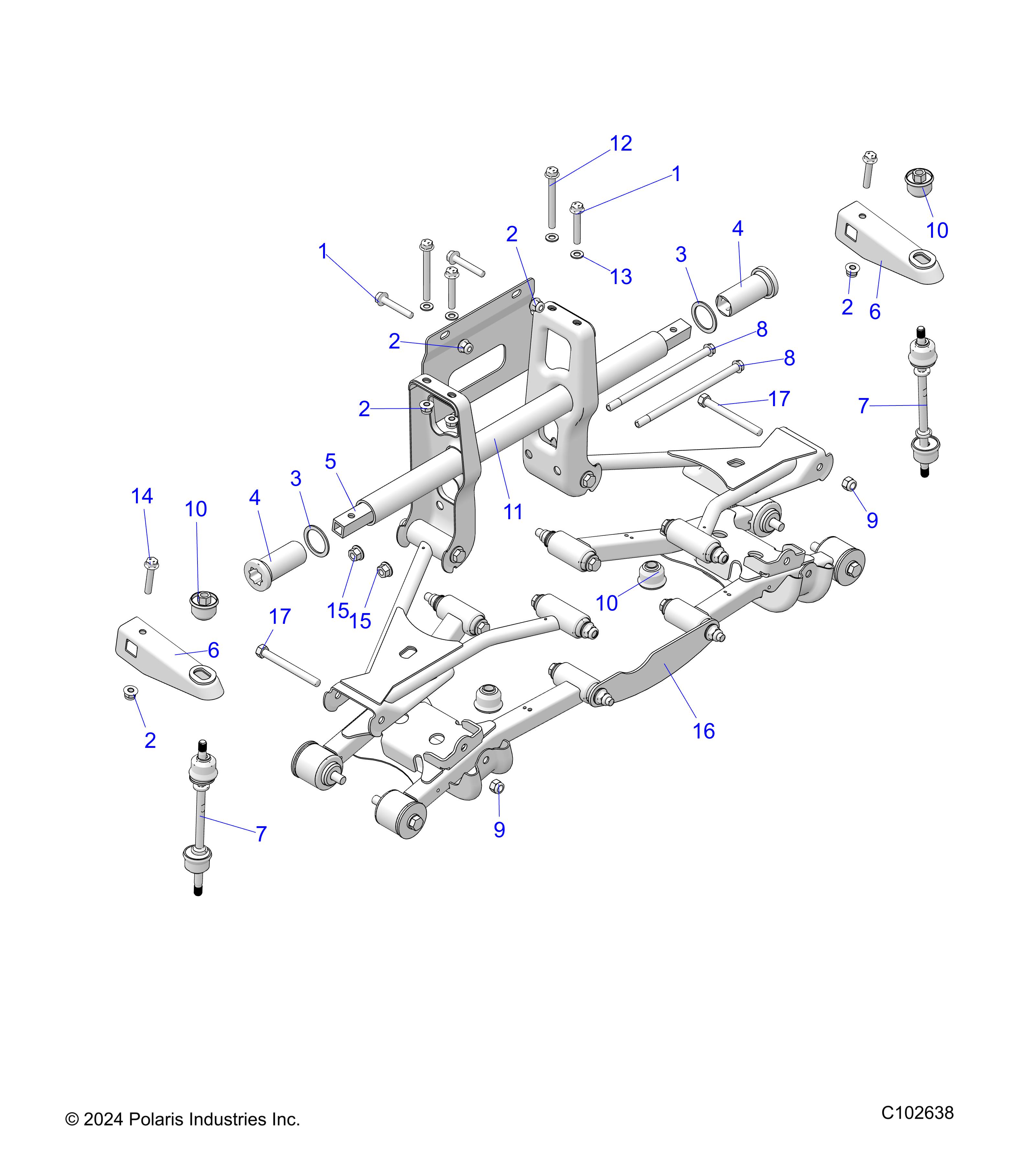 SUSPENSION, TORSION BAR - A25SKE57A1 (C102638)