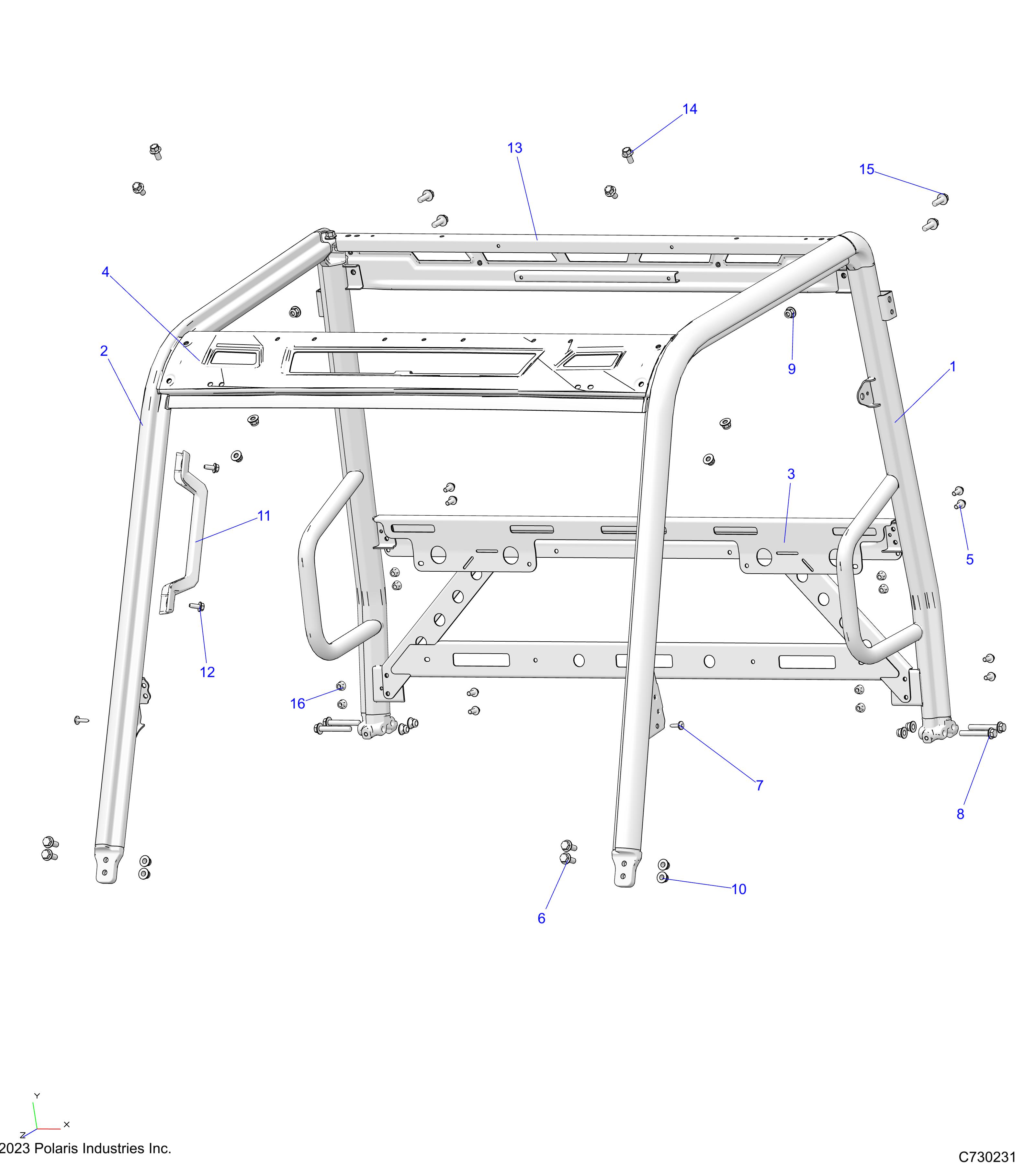 CHASSIS, CAB FRAME - R25MAU57Z5/B5/Z6/B6 (C730231)