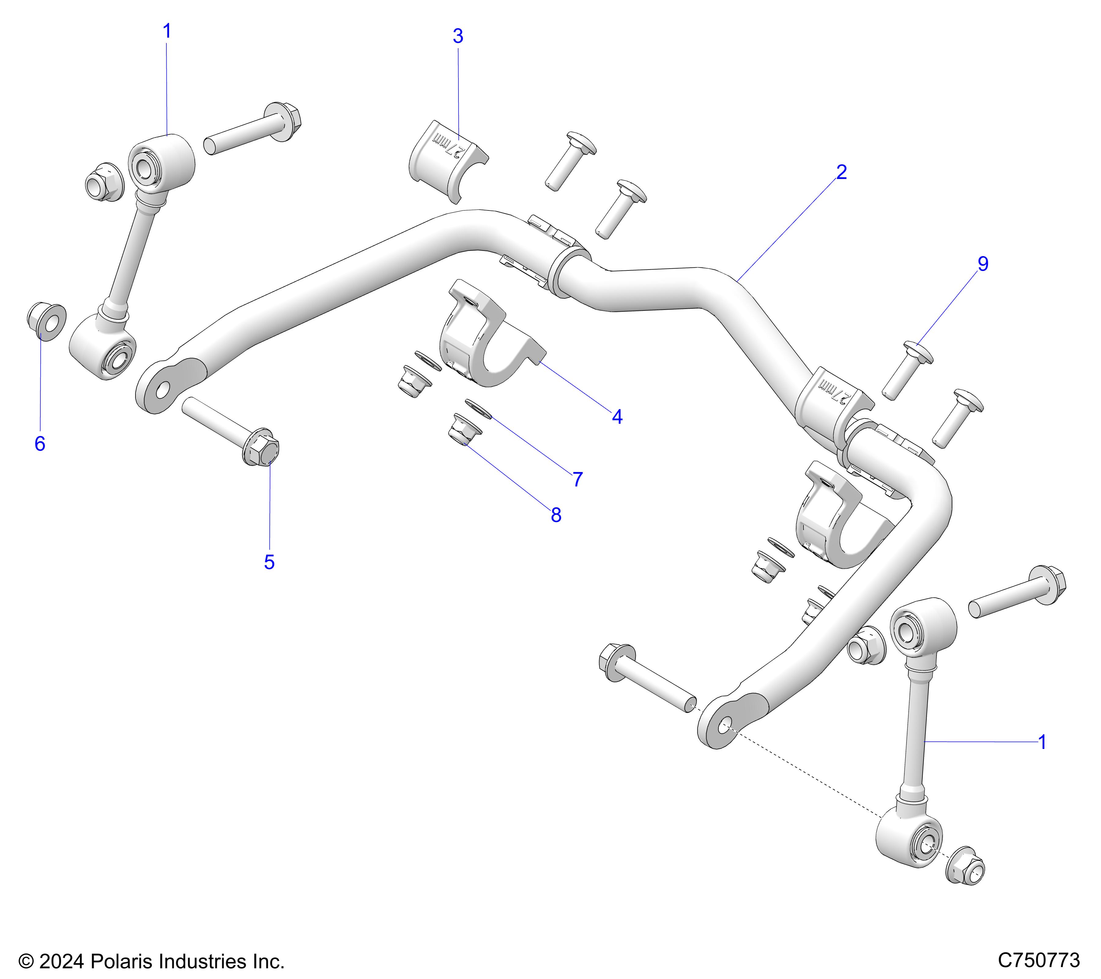 SUSPENSION, FRONT STABILIZER BAR - Z25X4E92A4/B4 (C750773)