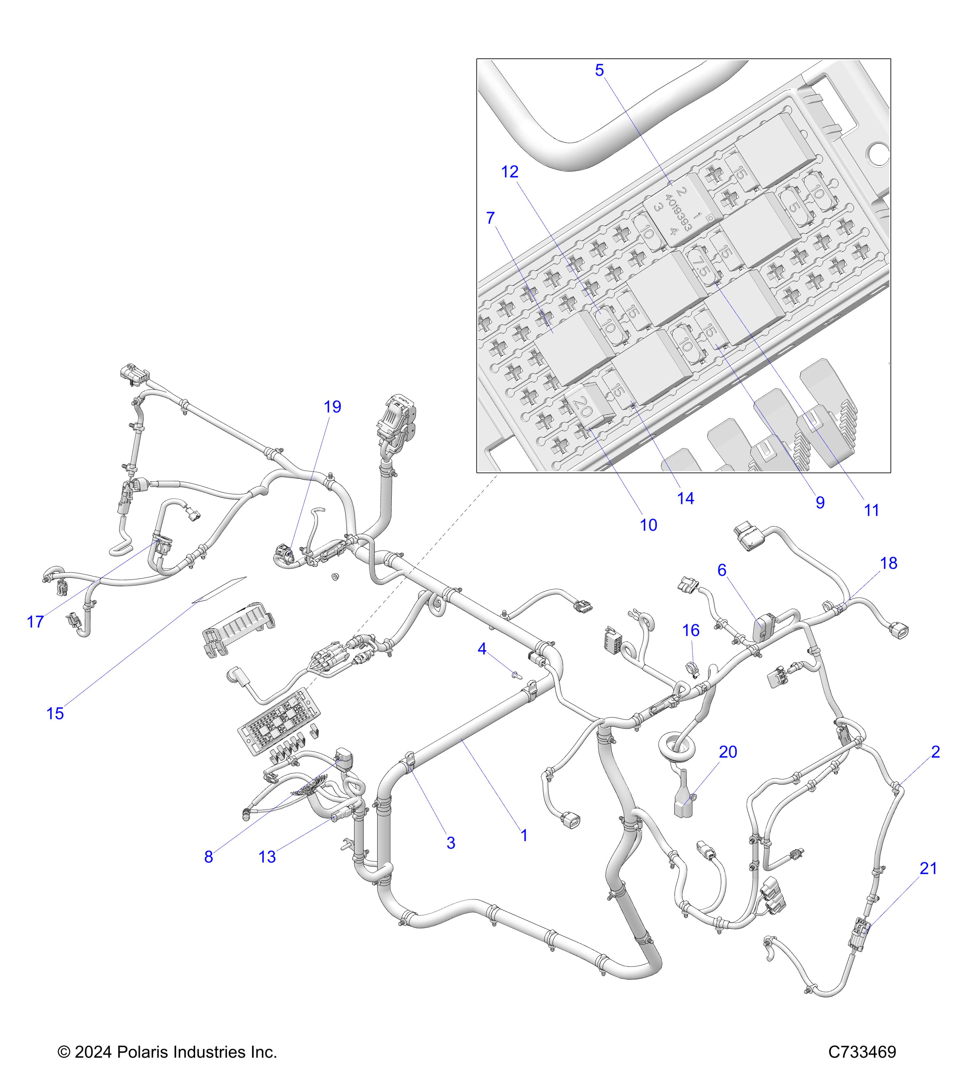 ELECTRICAL, WIRE HARNESS - R25MAA57L1 (C730456)