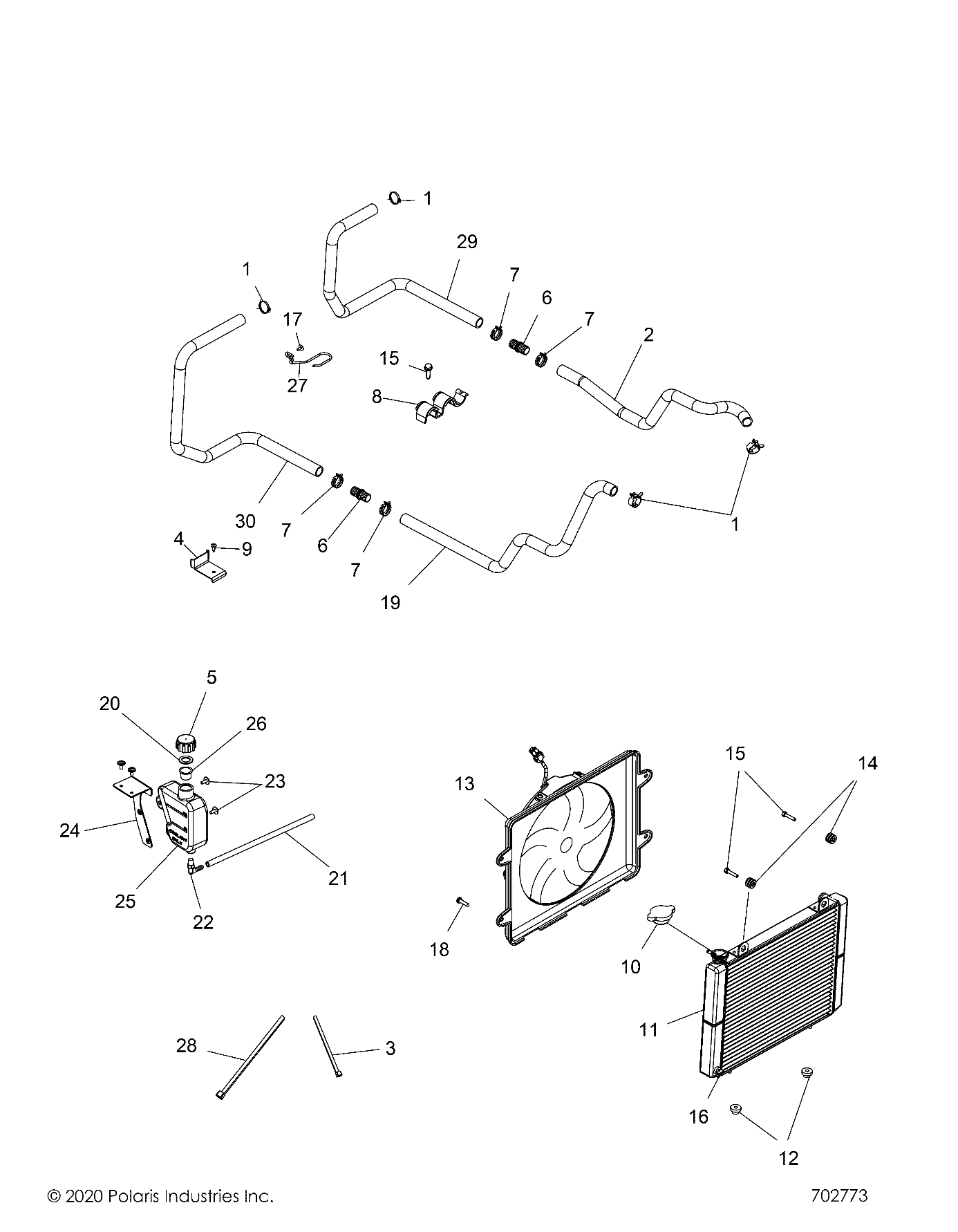 ENGINE, COOLING SYSTEM - R13TH90DG (702773)