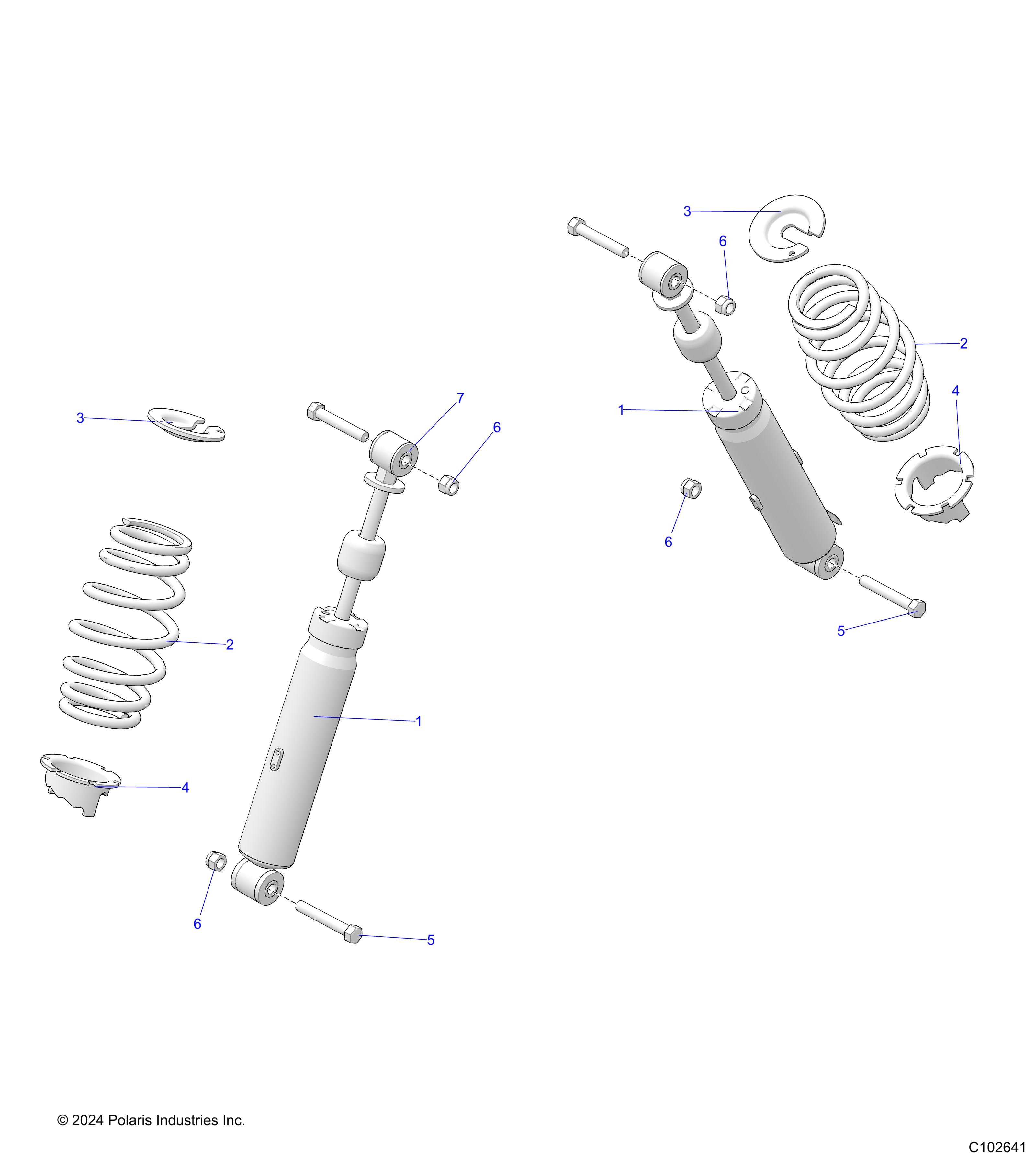 SUSPENSION, FRONT SHOCK - A25SKE57C1/CK (C102641)