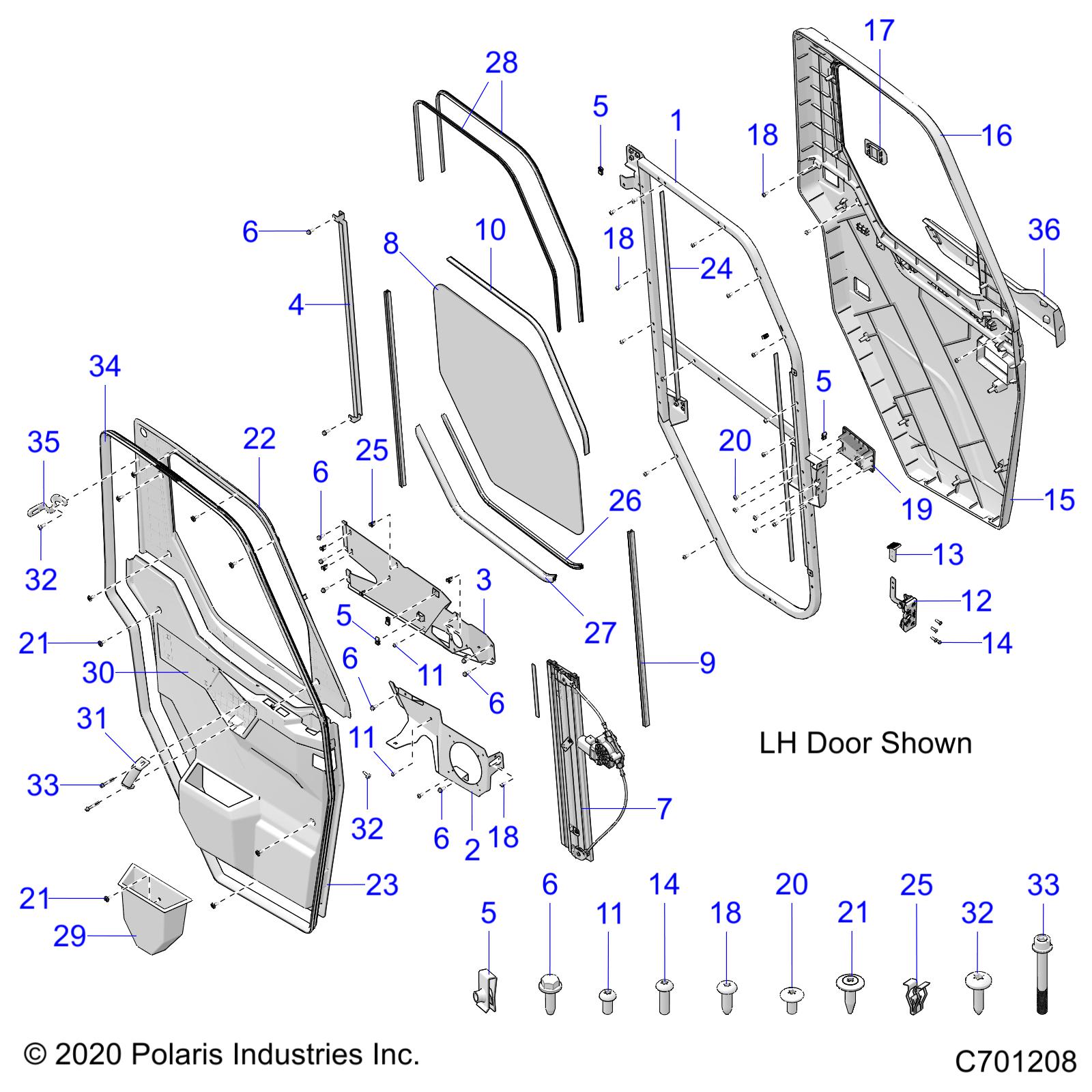 BODY, DOOR, FRONT, POWER - R21RSZ99A9/AC/AP/AW/B9/BC/BP/BW (C701208)