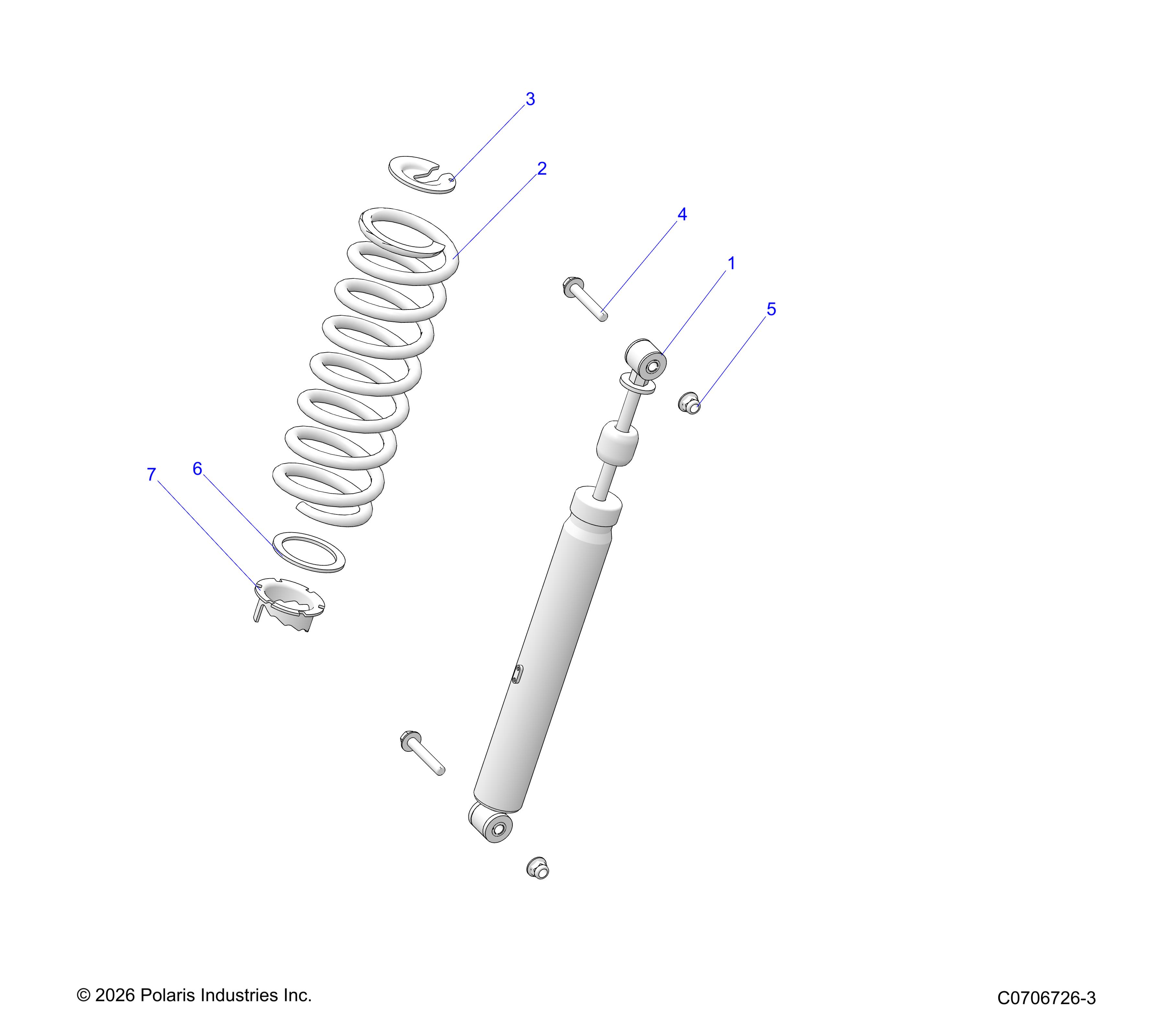 SUSPENSION, REAR SHOCK MOUNTING