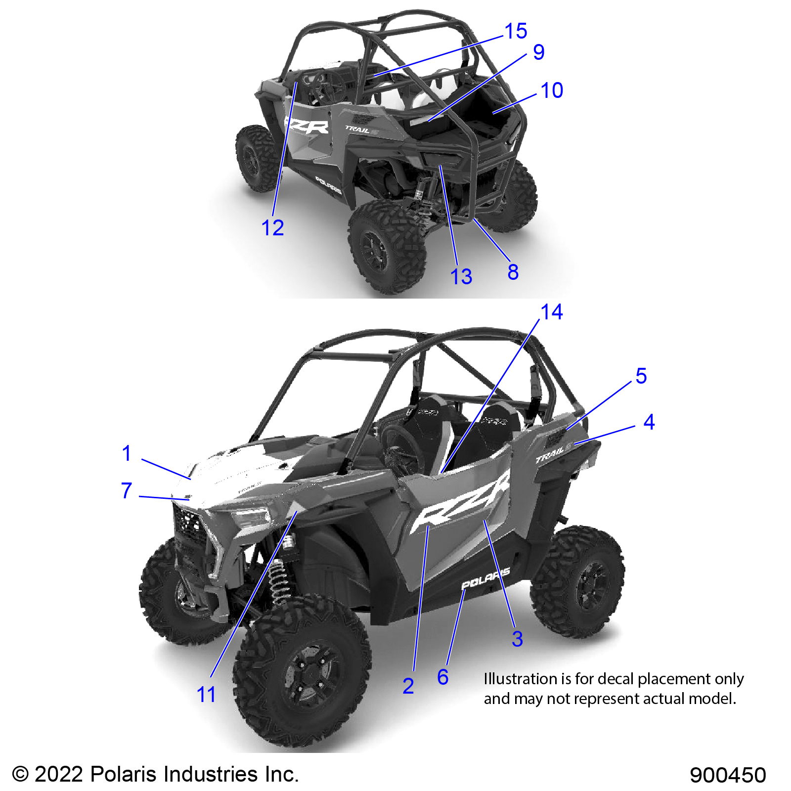 BODY, DECALS - Z22A5P87A5 (21RZR900-1)