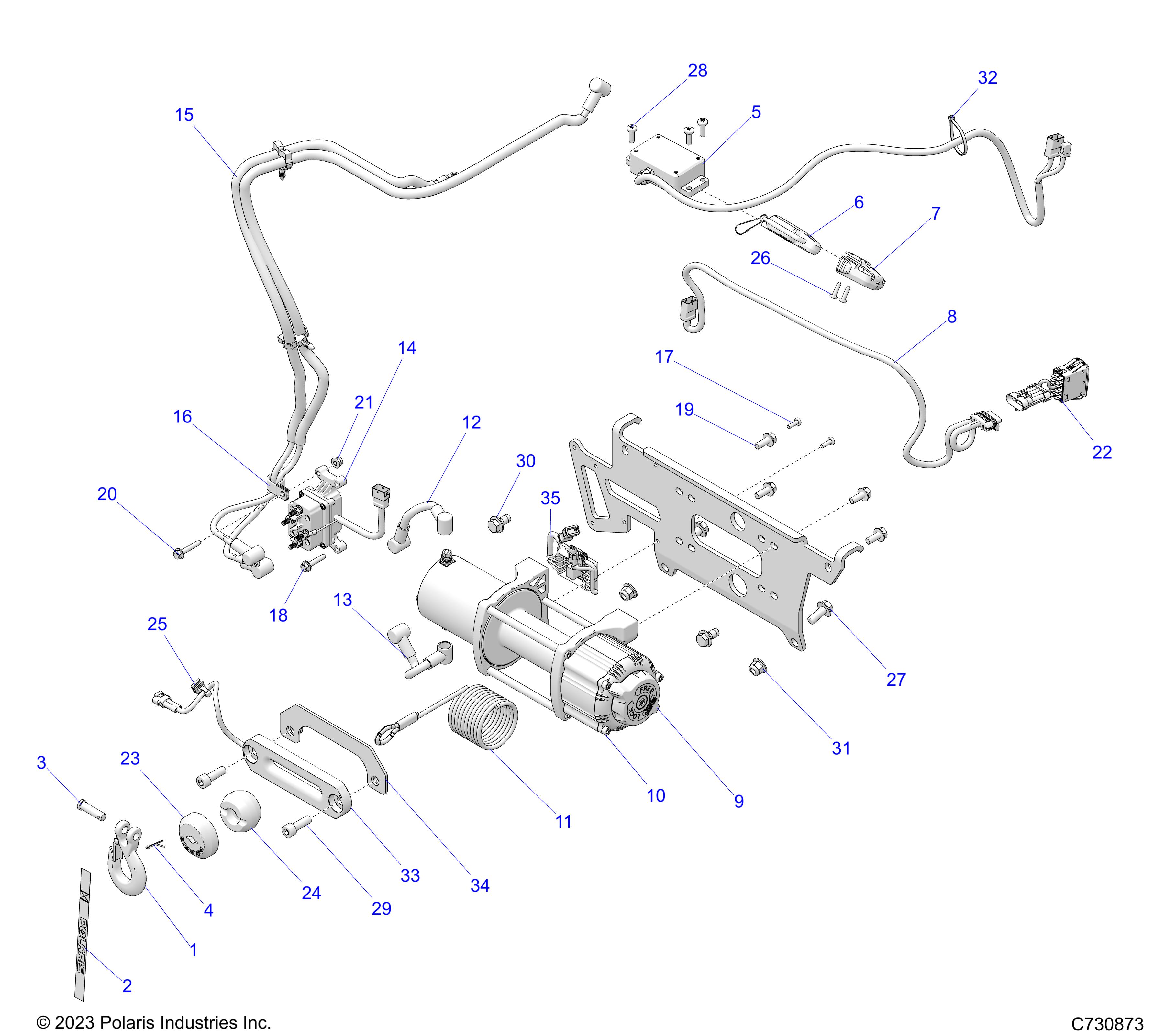 BODY, WINCH - R24RSY99AJ/BJ/AK/BK/AZ/BZ/A9/B9 (C730873)