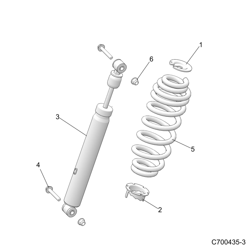 SUSPENSION, REAR SHOCK - D21BBP99A4/B4/FP99A4 (C700435-3)