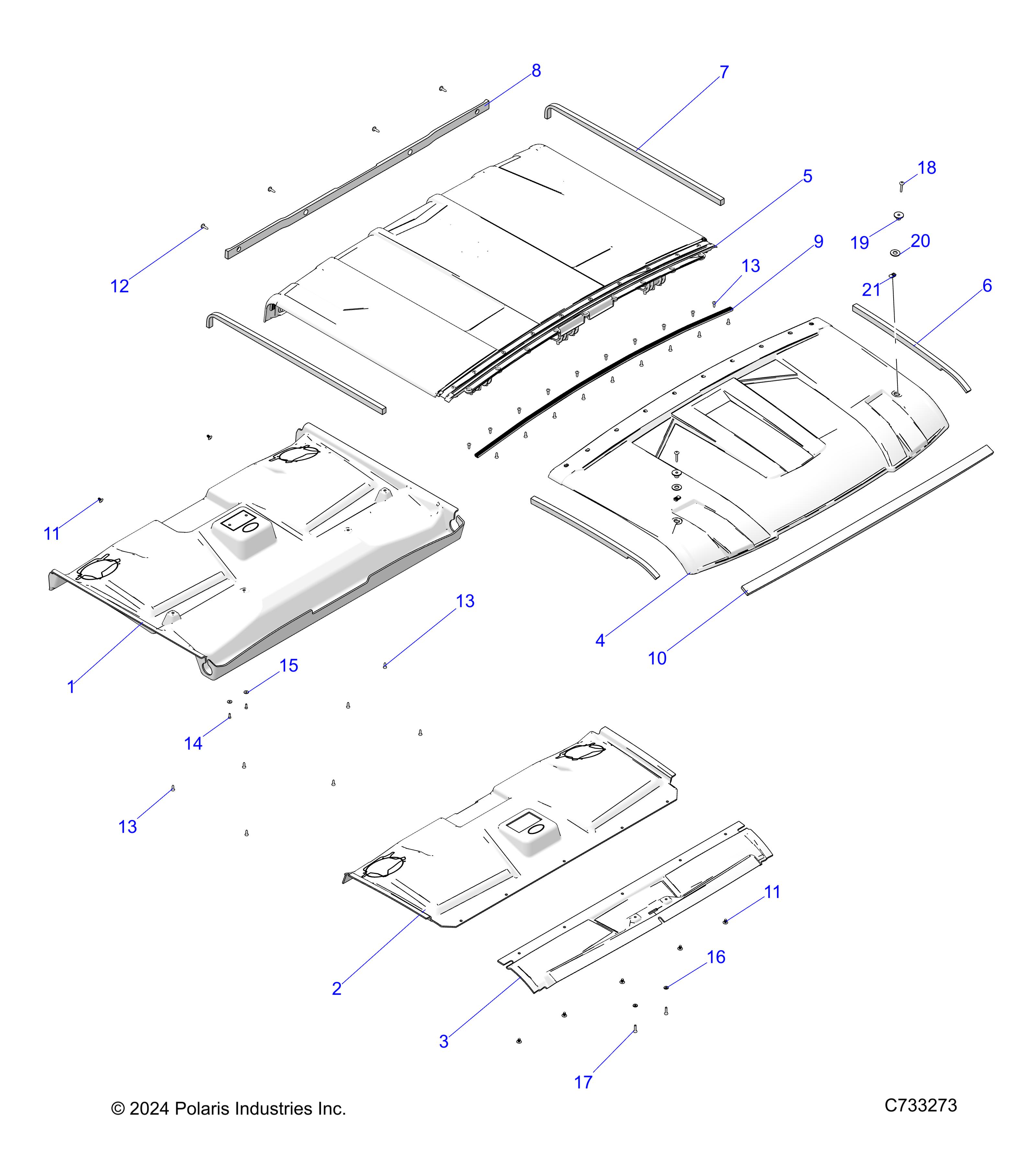 BODY, ROOF - R25RSY99AF/BF/AK/BK/AS/BS/AL/BL/AP/BP/A9/B9 (C733273)