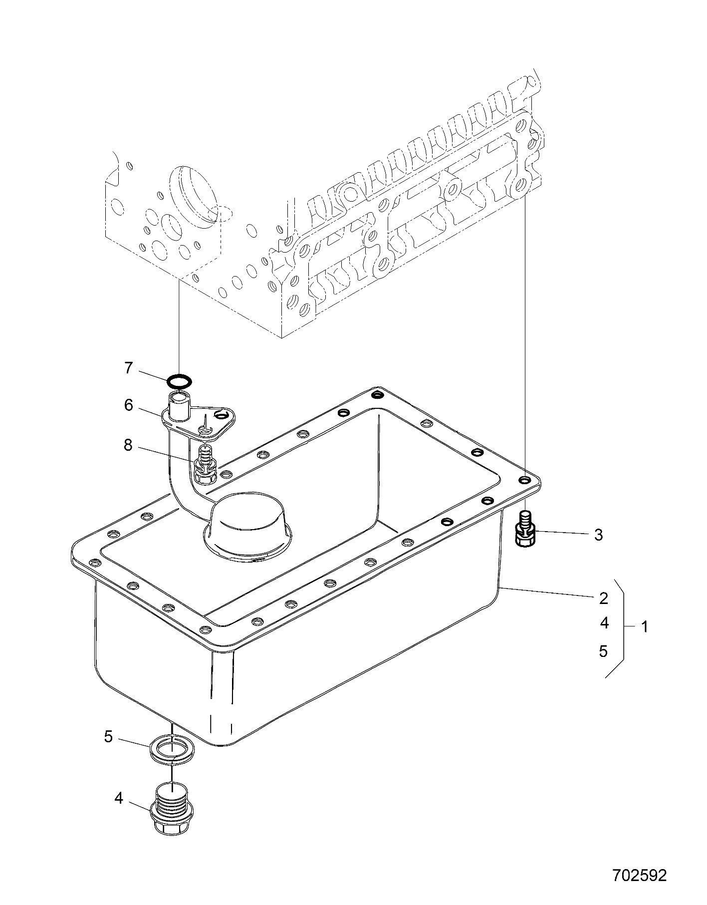 ENGINE, PAN, OIL - D24P2AD4B4/ED4B4/FD4B4/GD4B4/UD4B4/VD4B4/WD4B4/YD4B4 (702592)