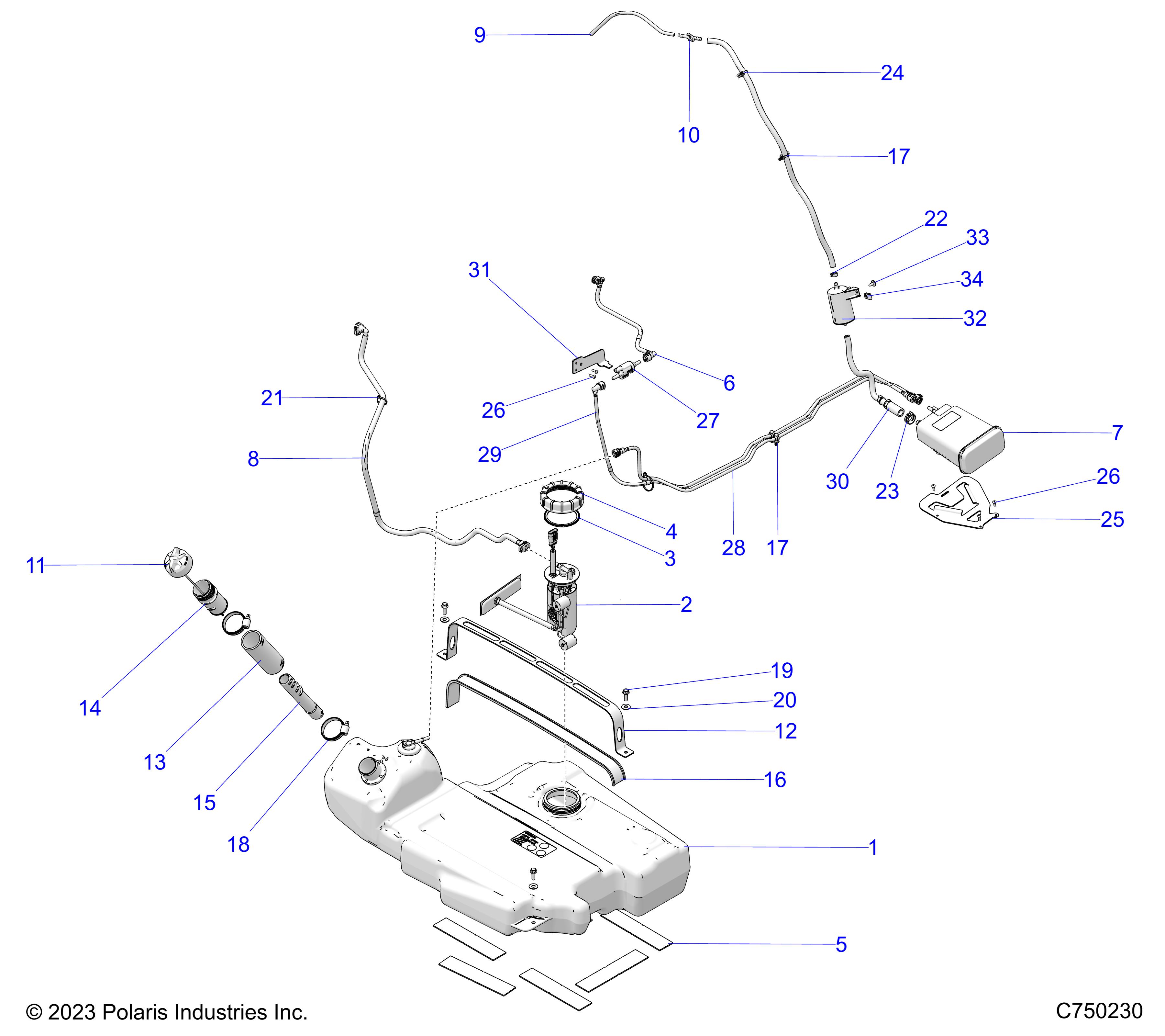 FUEL SYSTEM, EVAP - Z25RPP2KBL (C750230)