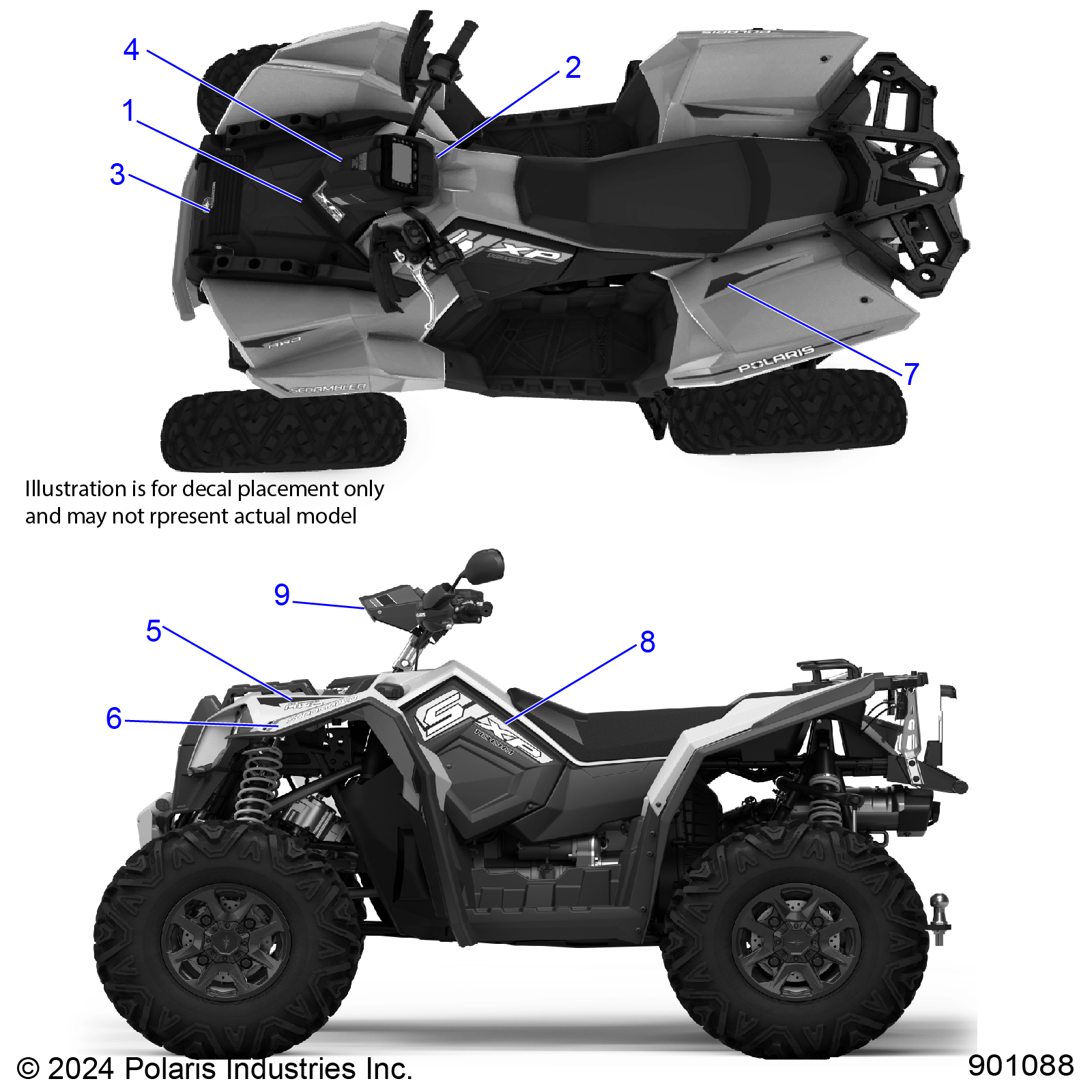 BODY, DECALS, GRAPHIC - A25SGE95CT (901088)