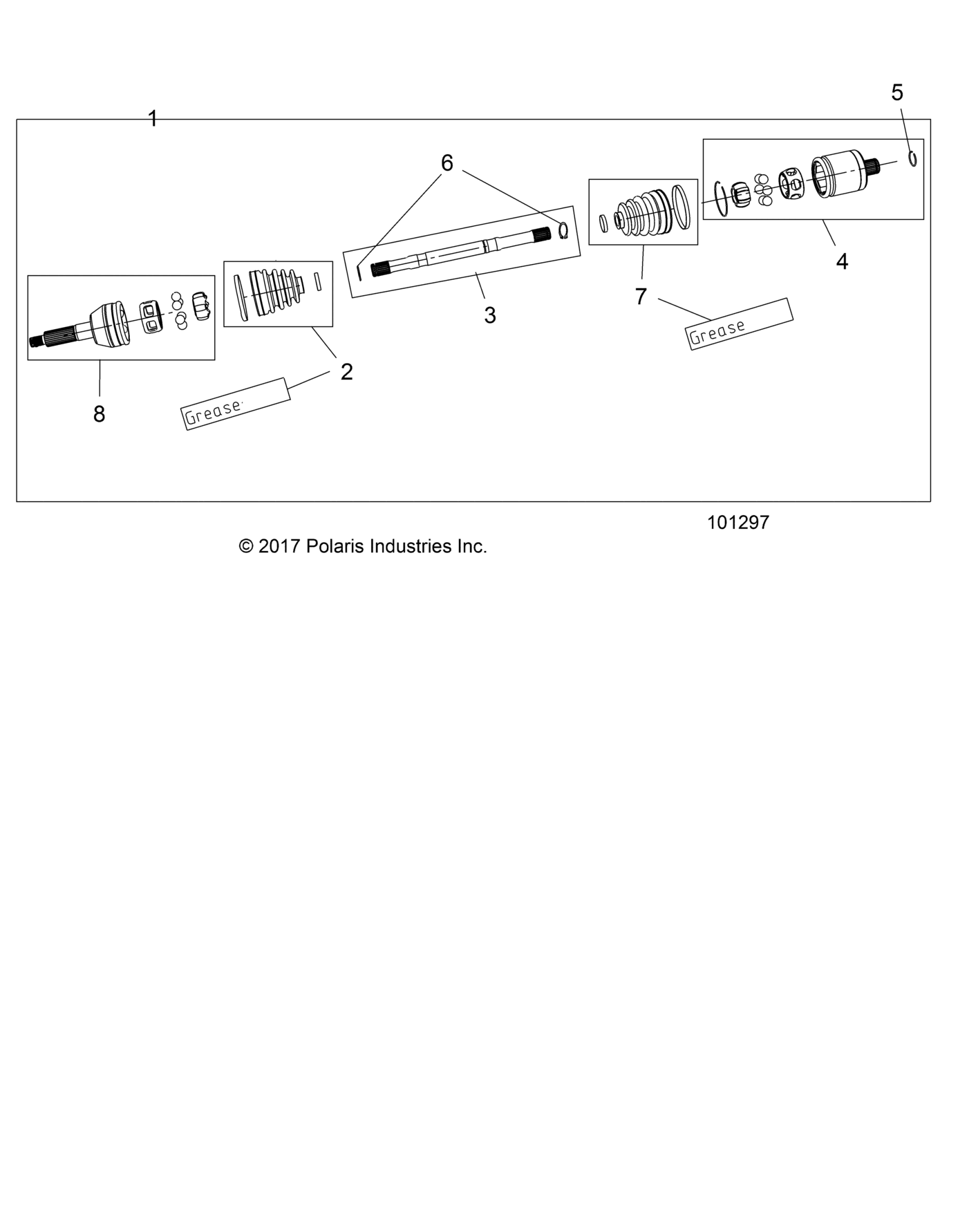 DRIVE TRAIN, DRIVE SHAFT, REAR - D25M2A57B4/G57B4/U57B4/W57B4 (101297)