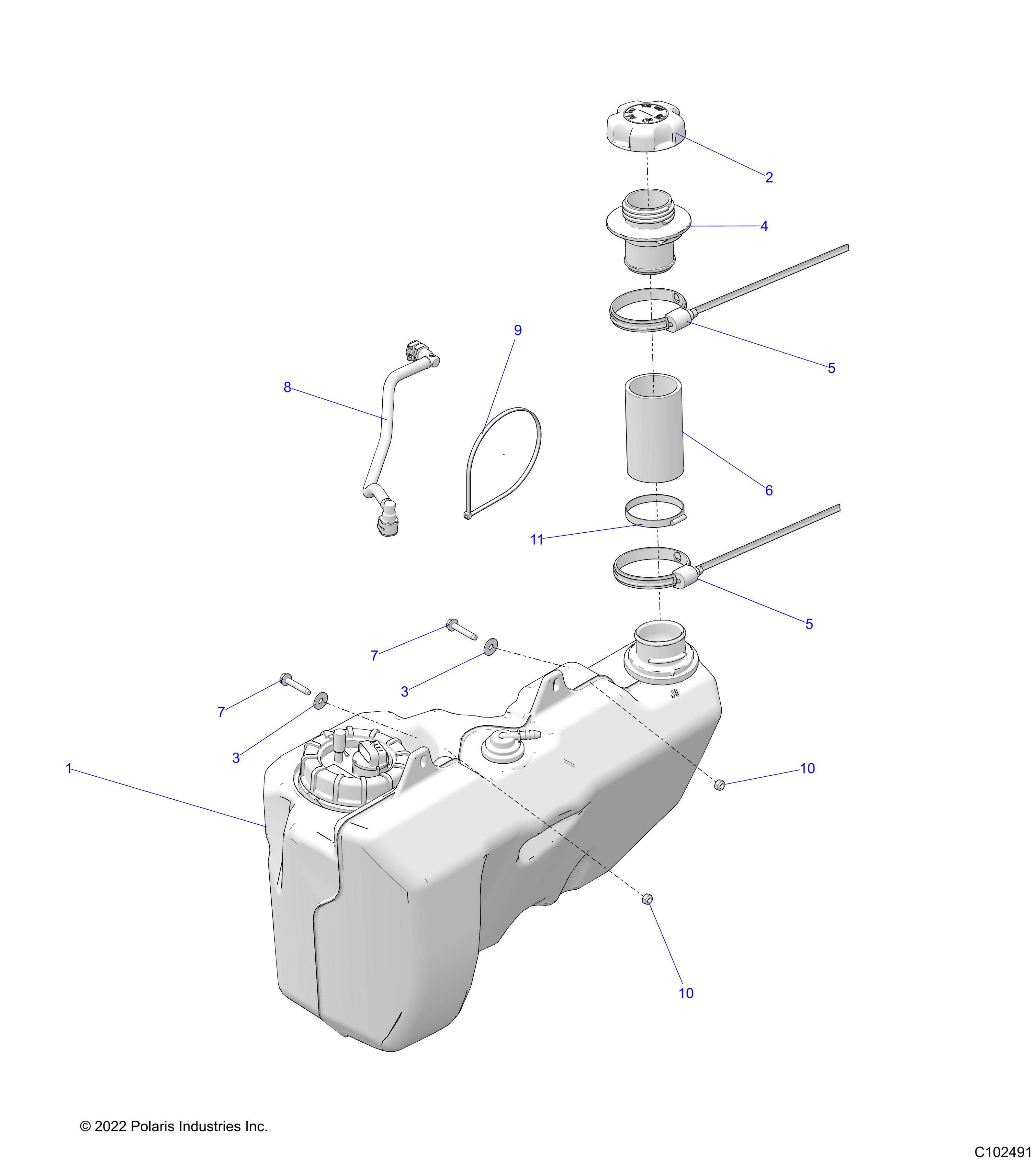 FUEL SYSTEM, FUEL TANK - A23SLE95PK (C021491)