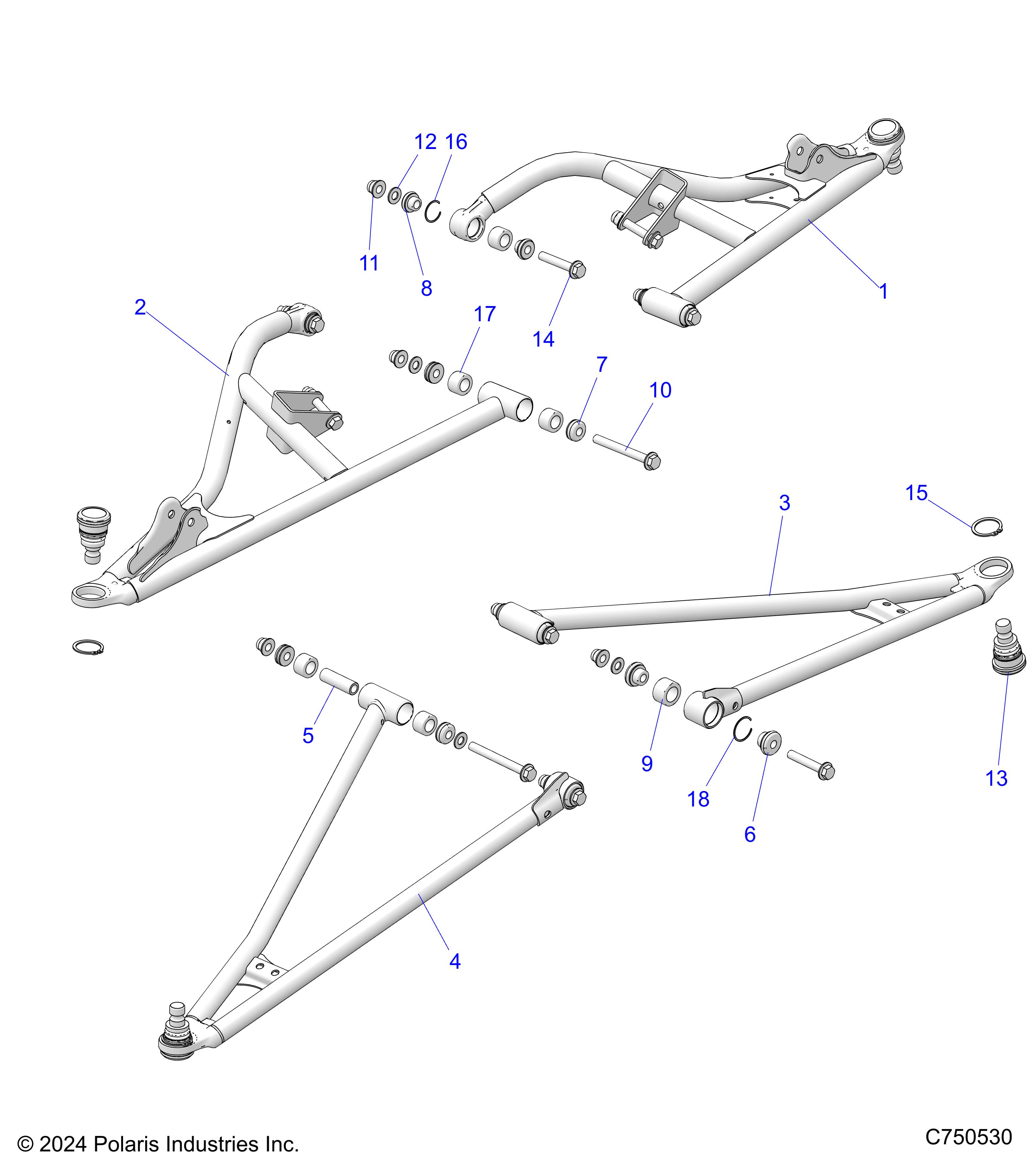 SUSPENSION, FRONT CONTROL ARMS - Z25NMB99A4/B4 (C750530)