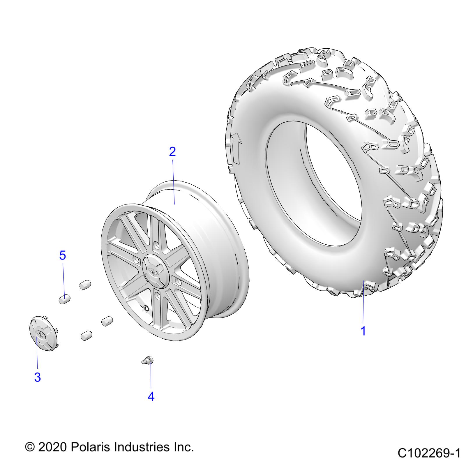 WHEELS, FRONT - A25SVE95PG (C102269-1)