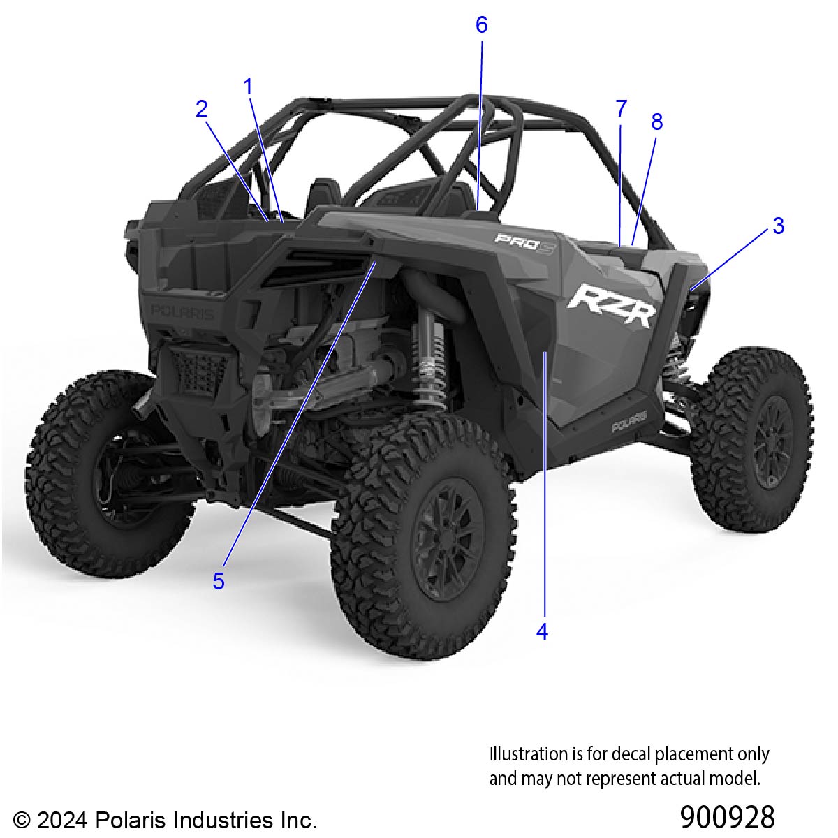 BODY, DECALS STANDARD - Z25SPB92AF/BF (900928)