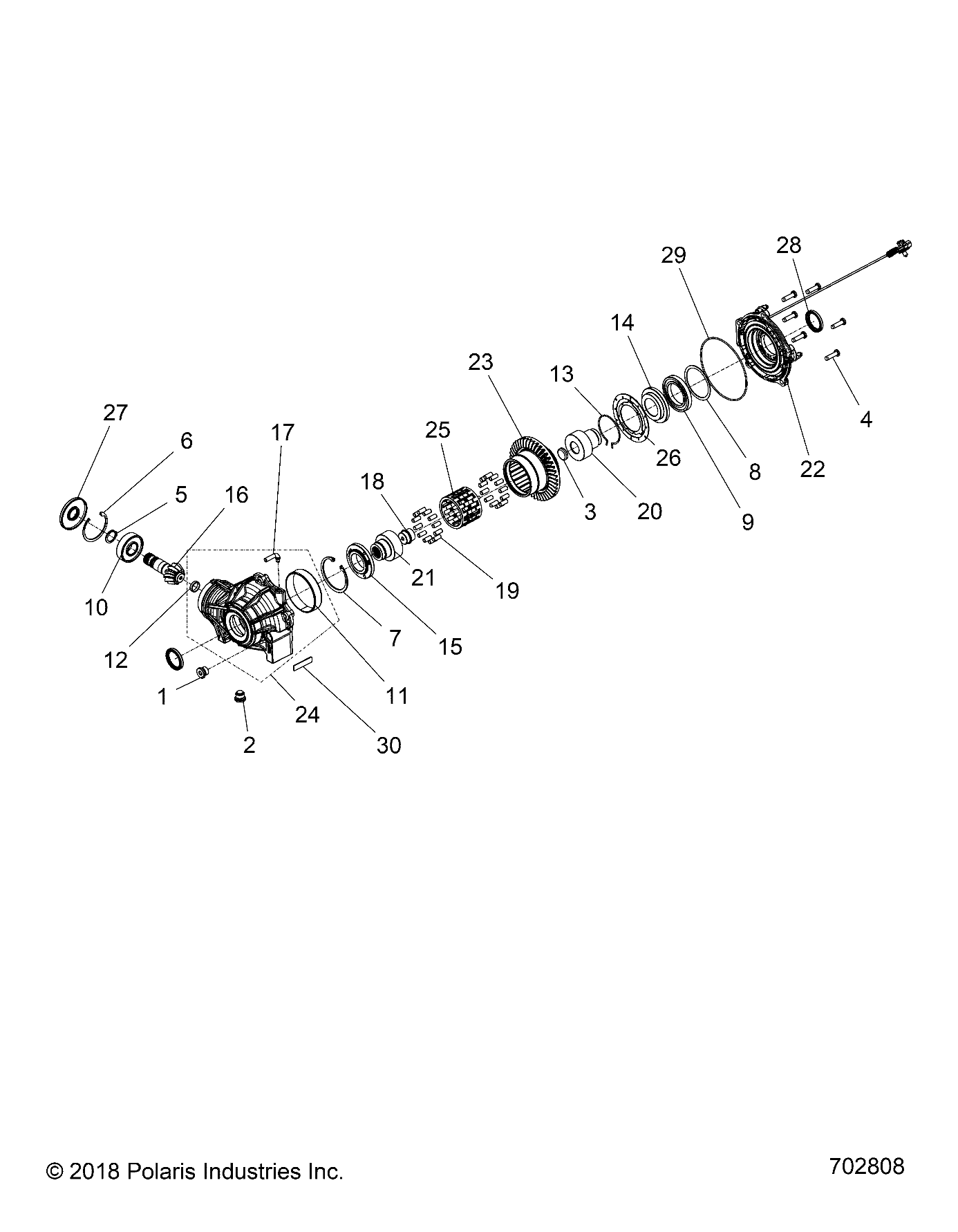 DRIVE TRAIN, FRONT GEARCASE INTERNALS - R22MAA57B1/EB5/B9 (702808)