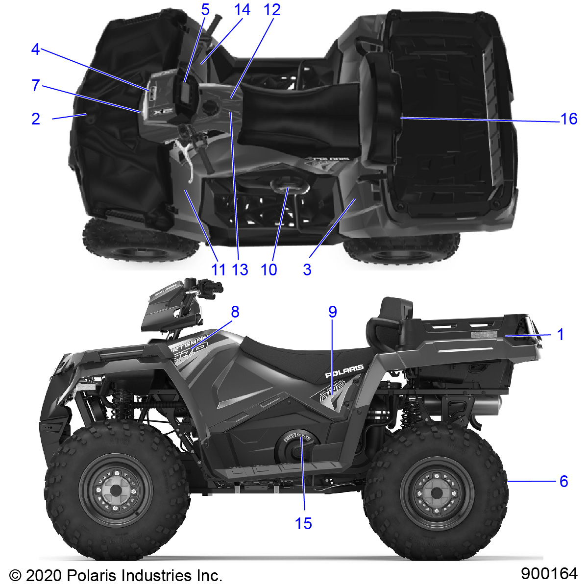 BODY, DECALS - A20SUE57D5 (900164-01)