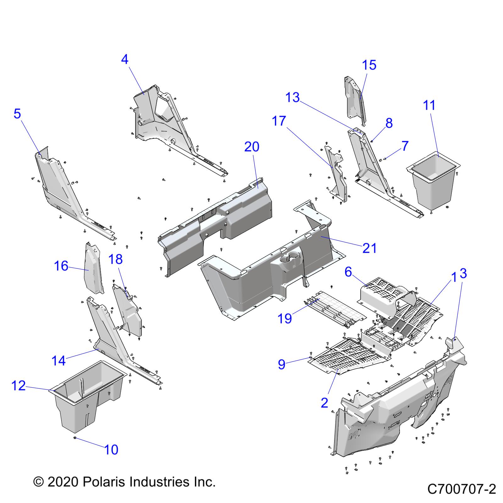 BODY, FLOOR AND ROCKER - R21T6U99AP/AG/BP/BG (C700707-2)