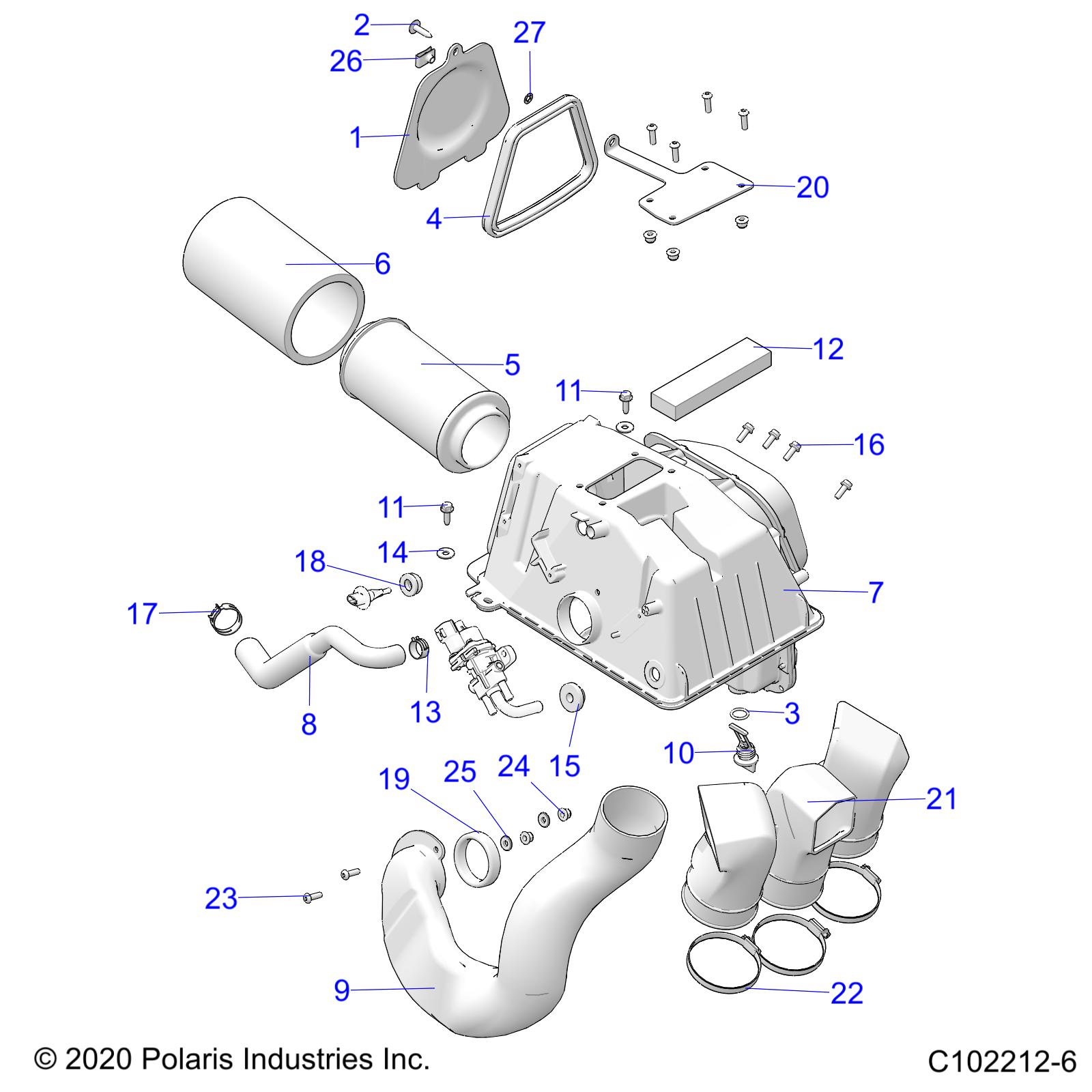 ENGINE, AIR INTAKE - A21SXM95AG/CAG (C102212-6)