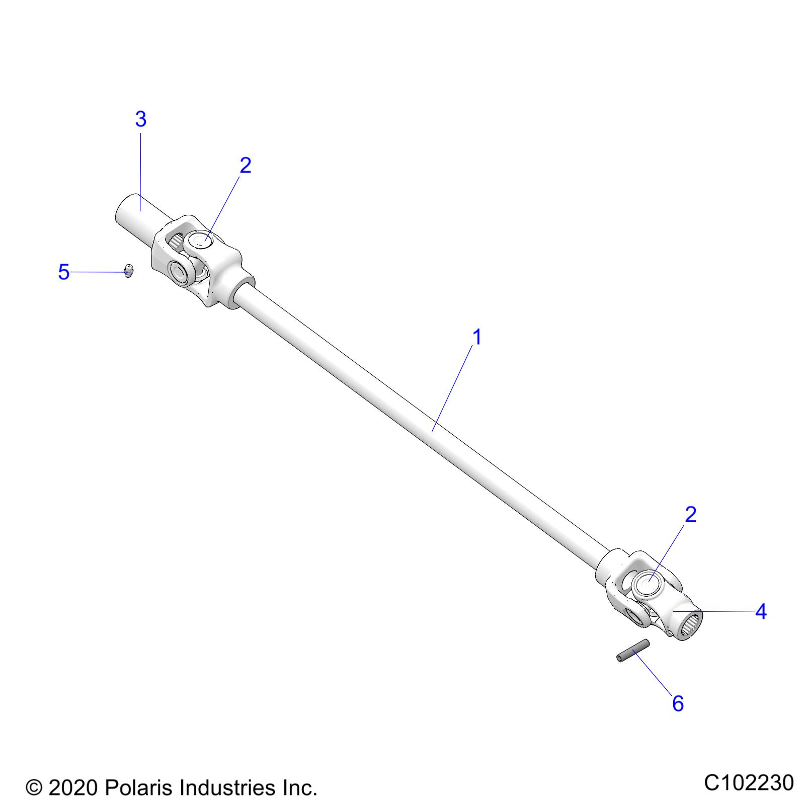 DRIVE TRAIN, FRONT PROP SHAFT - A25SDE57P2 (C102230)