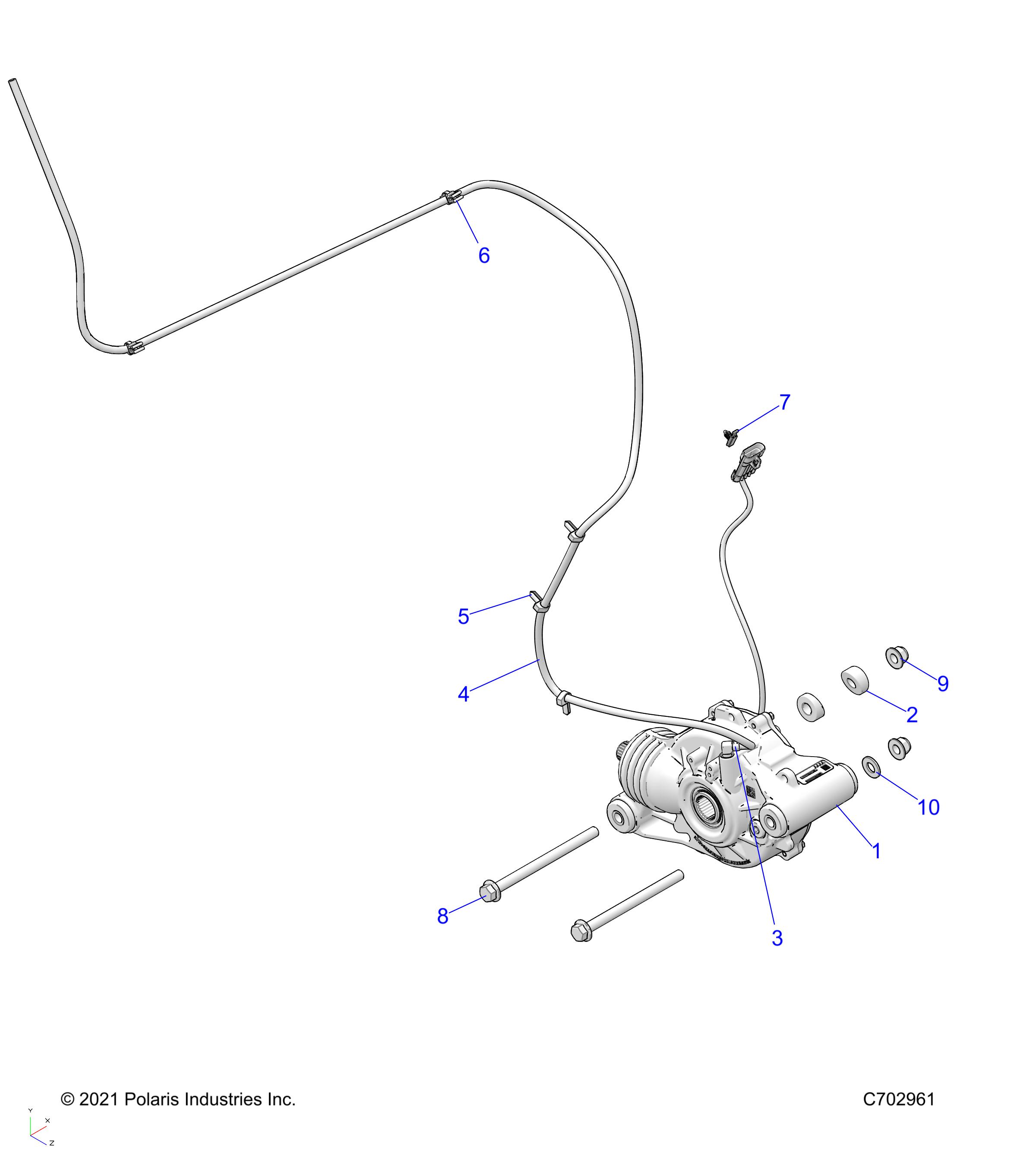 DRIVE TRAIN, FRONT GEARCASE MOUNTING - R22RRB99AZ/BZ (C702961)