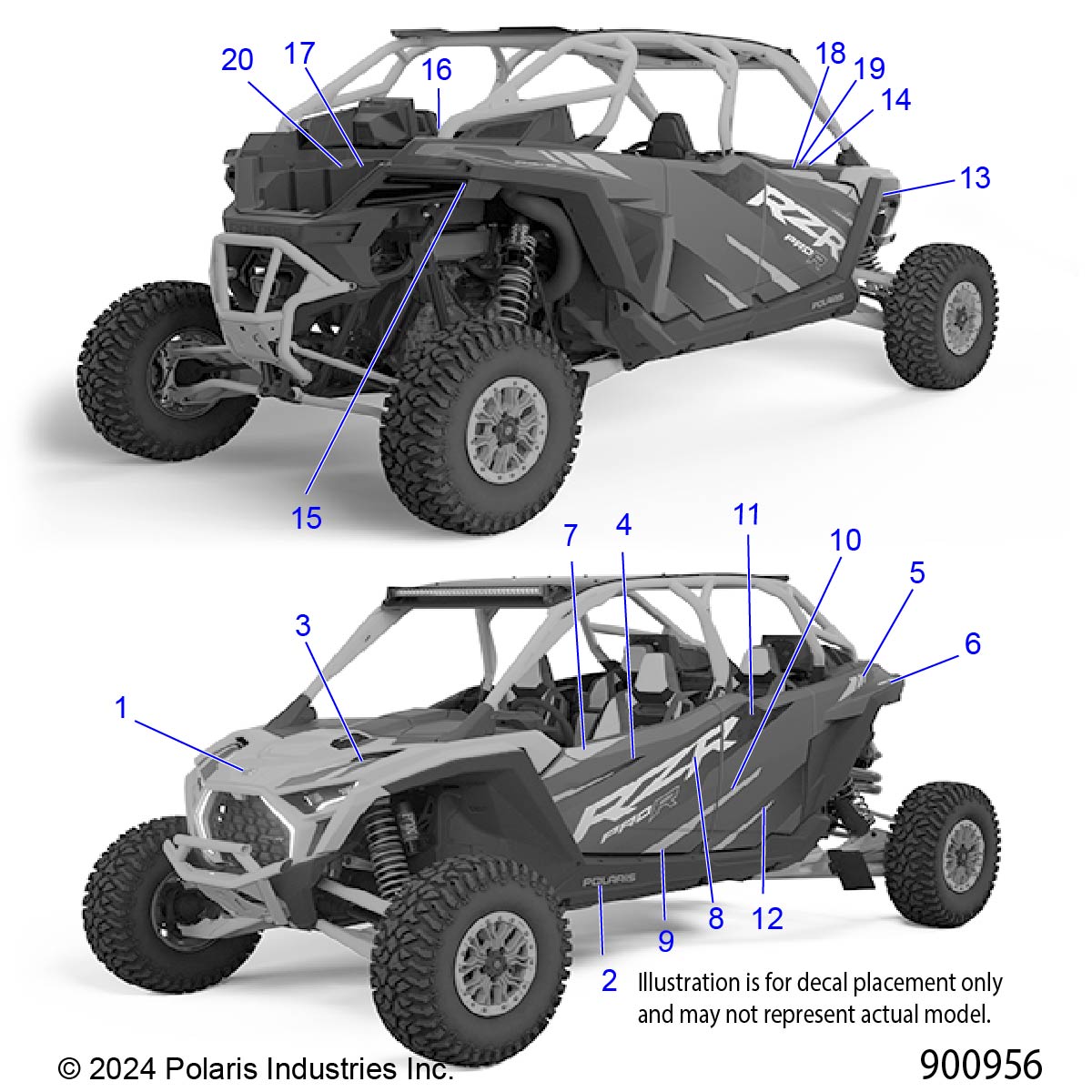 BODY, DECALS - Z25R4P2KAE/BE (900956)