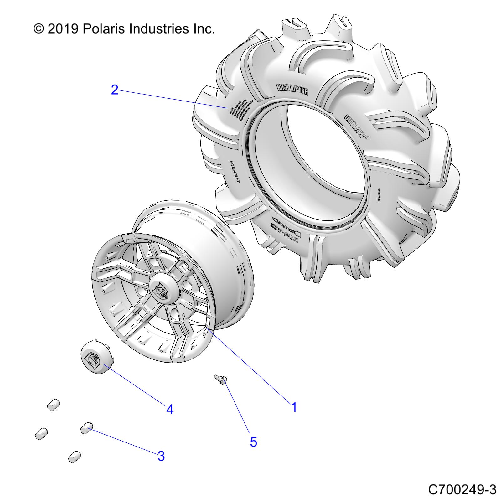 WHEELS, FRONT - R20RSM99AL (C700249-3)